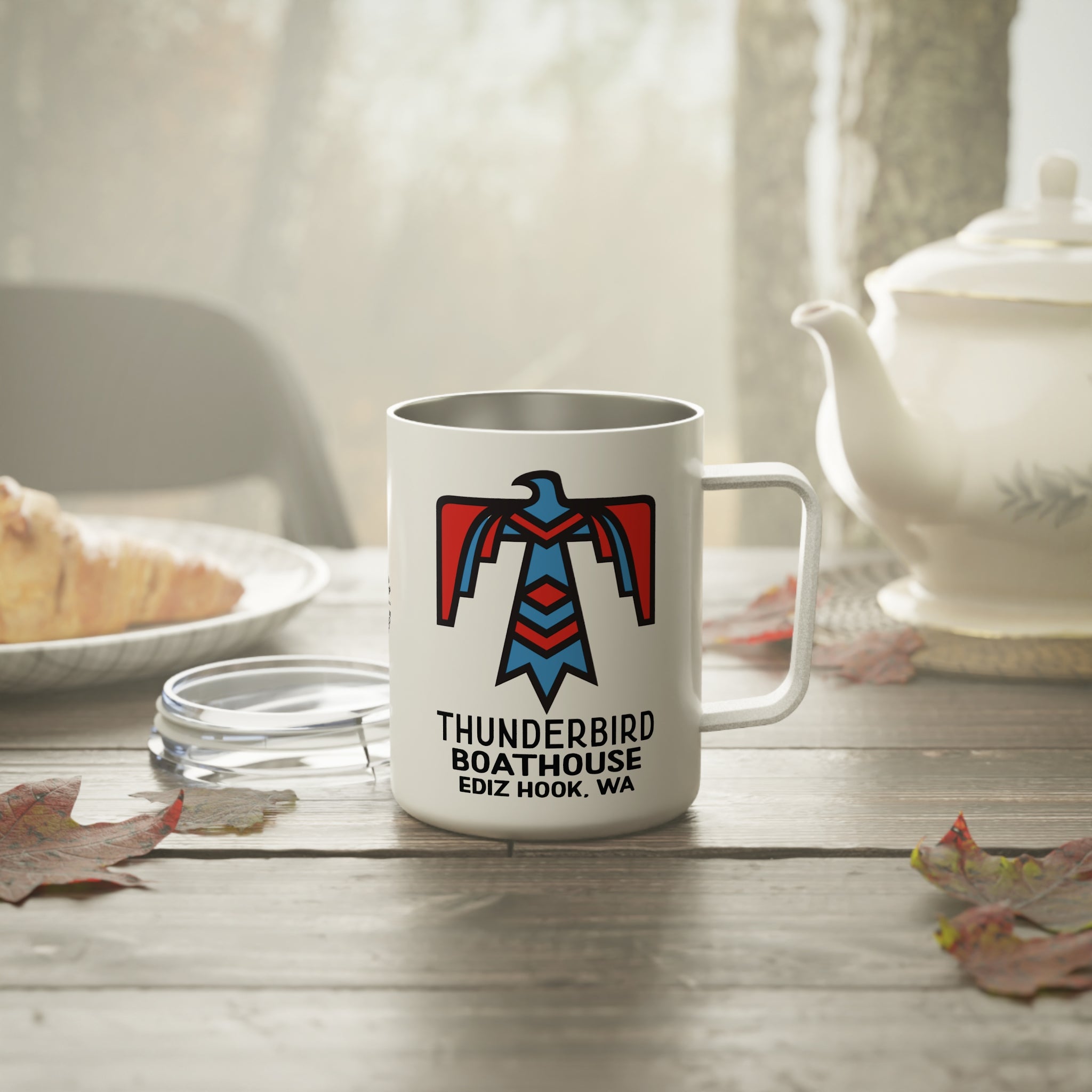Thunderbird Boathouse Insulated Travel Mug, Camping Coffee Cup
