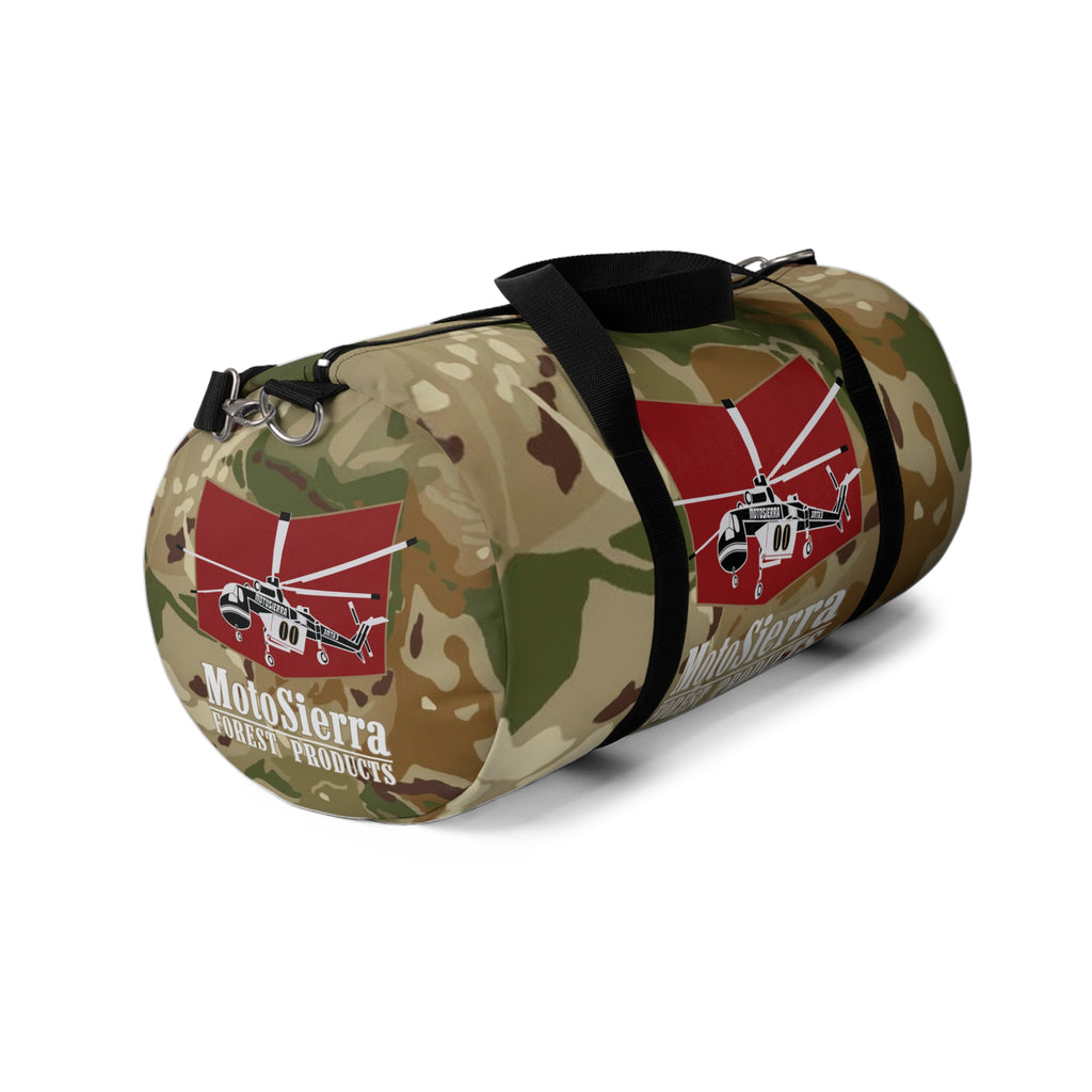 High Desert Camo Crane Logo Motosierra Adventure Duffel Bag - Perfect for Gym, Travel, Outdoor Activities, Weekend Getaway, Gifts