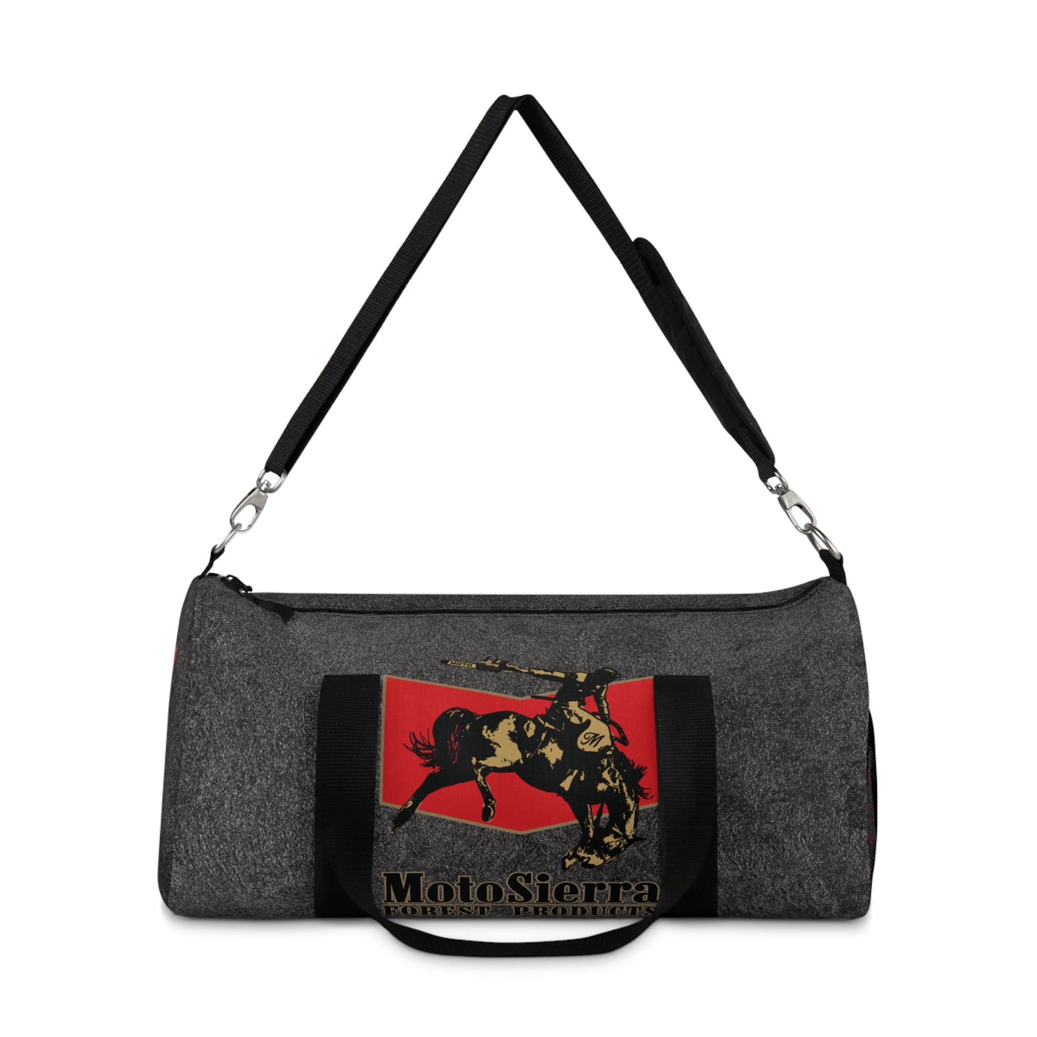 Space Dust Cowboy Logo Motosierra Adventure Duffel Bag - Perfect for Gym, Travel, Outdoor Activities, Weekend Getaway, Gifts