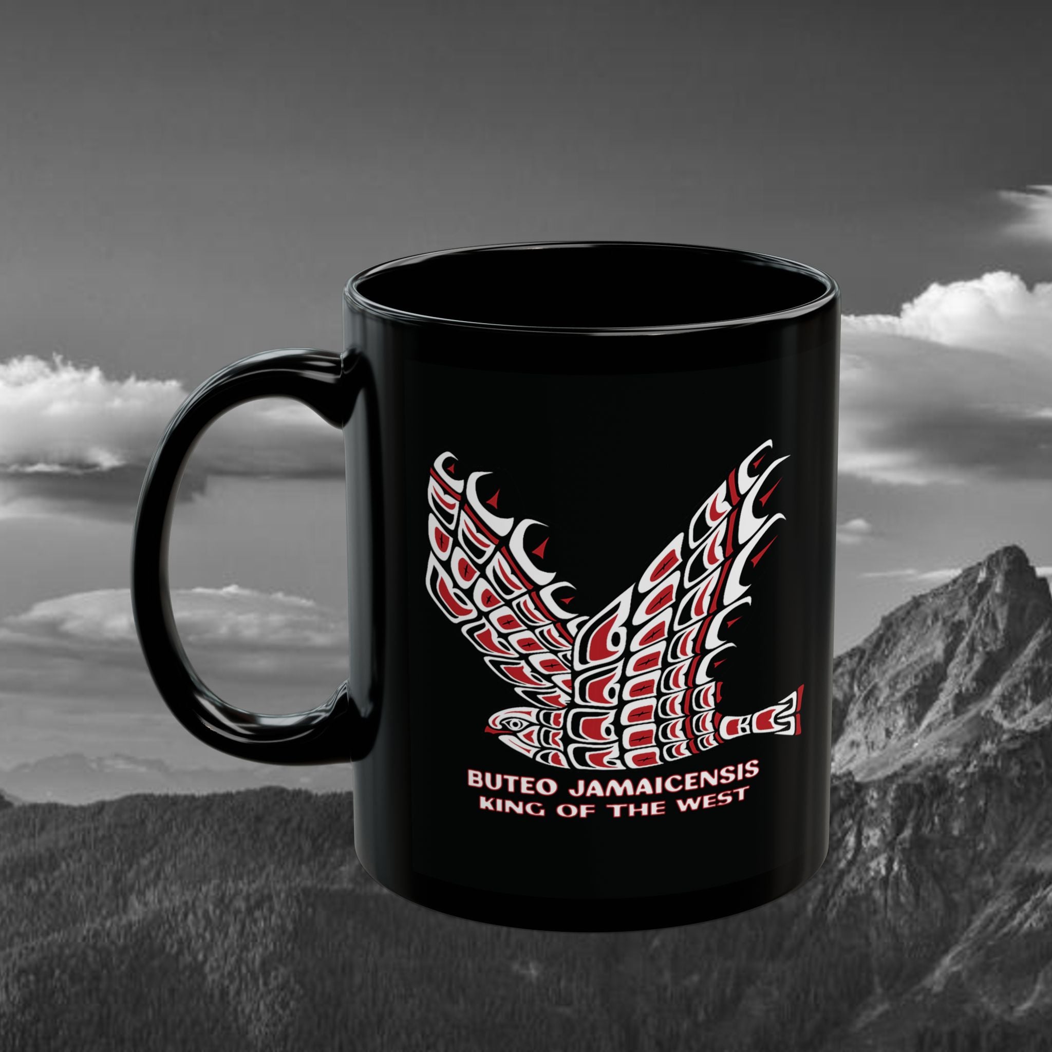 Red-Tailed Black Mug (11oz, 15oz)