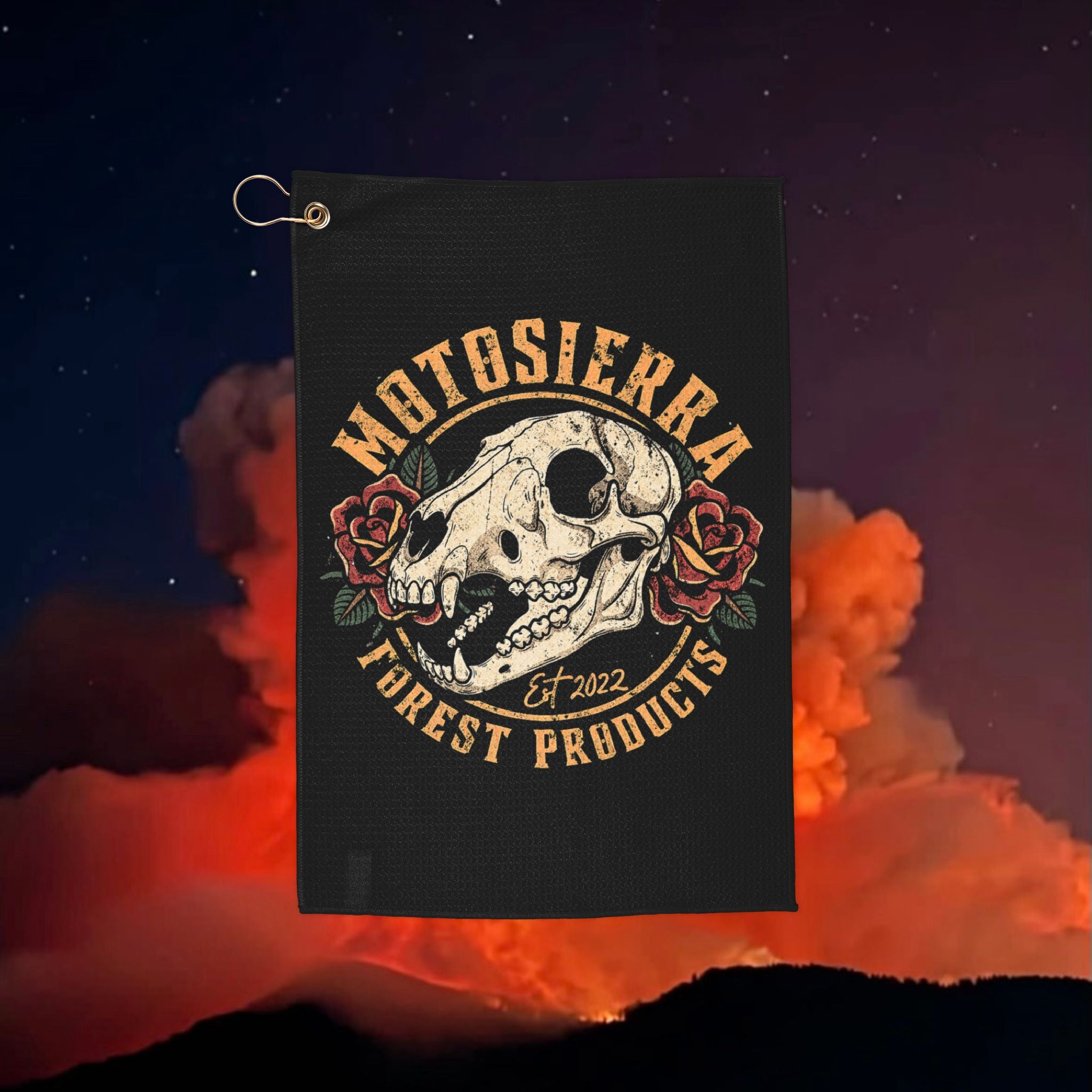 Bear Skull Golf Towel