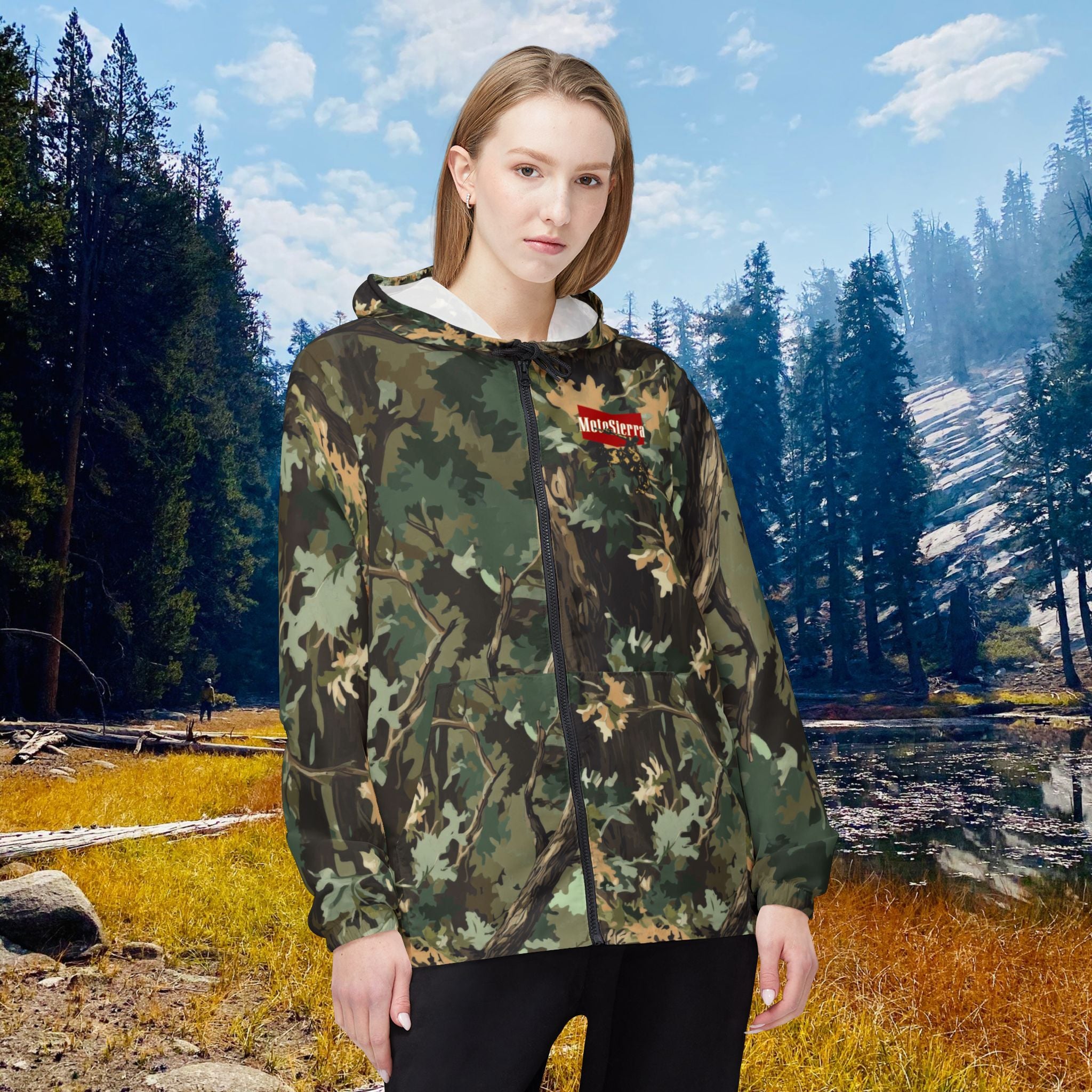 1. Green Camo Windbreaker Jacket | Outdoorsy Style, Hiking Gear, Adventure Apparel, Nature Lover's Jacket, Trendy Water-Resistant Fashion
