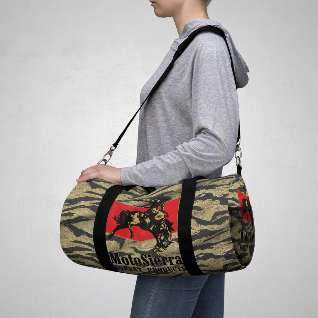 Gold Tiger Cowboy Logo Motosierra Adventure Duffel Bag