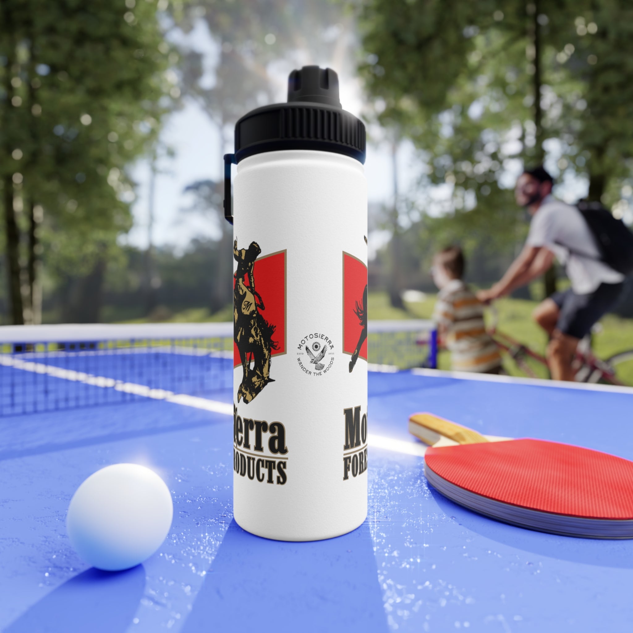 MotoSierra Stainless Steel Water Bottle, Sports Lid, Gym Hydration, Outdoor Adventure, Travel Companion,