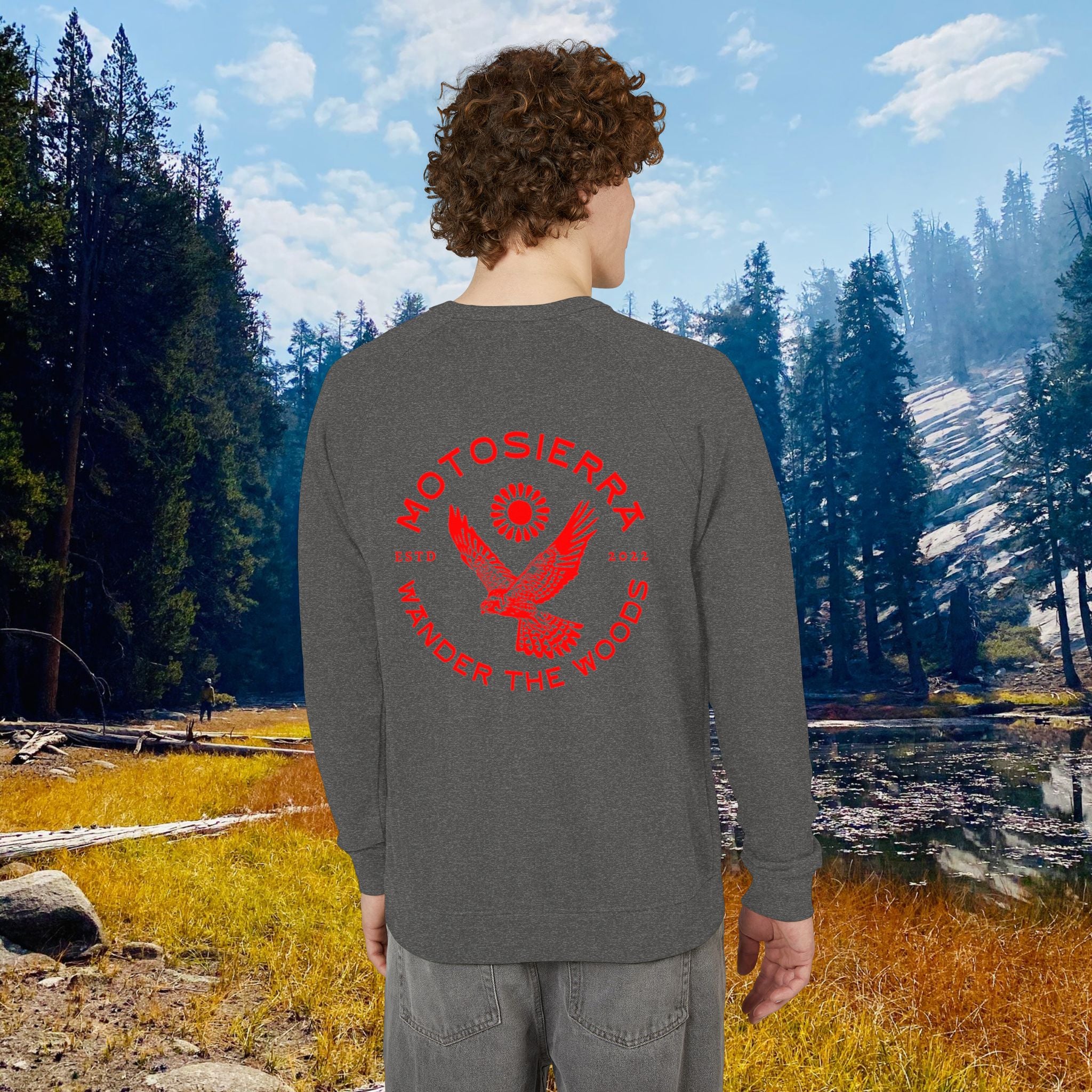 Offset Kestrel Logo Unisex French Terry Raglan Crewneck