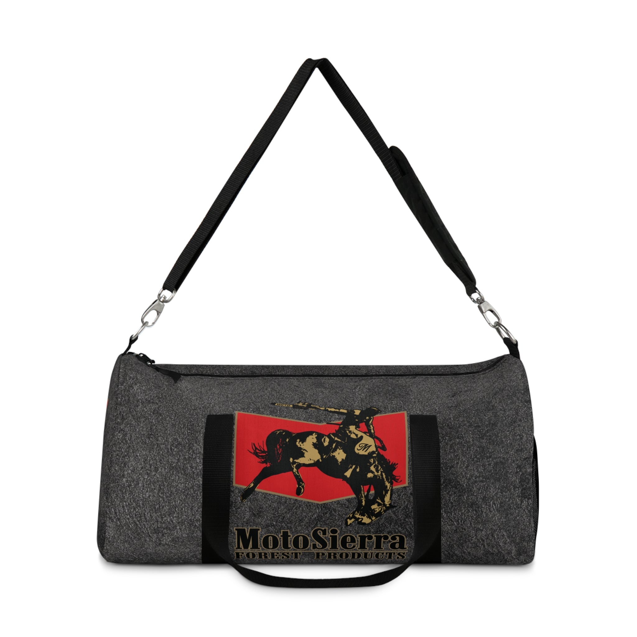 Space Dust Cowboy Logo Motosierra Adventure Duffel Bag - Perfect for Gym, Travel, Outdoor Activities, Weekend Getaway, Gifts