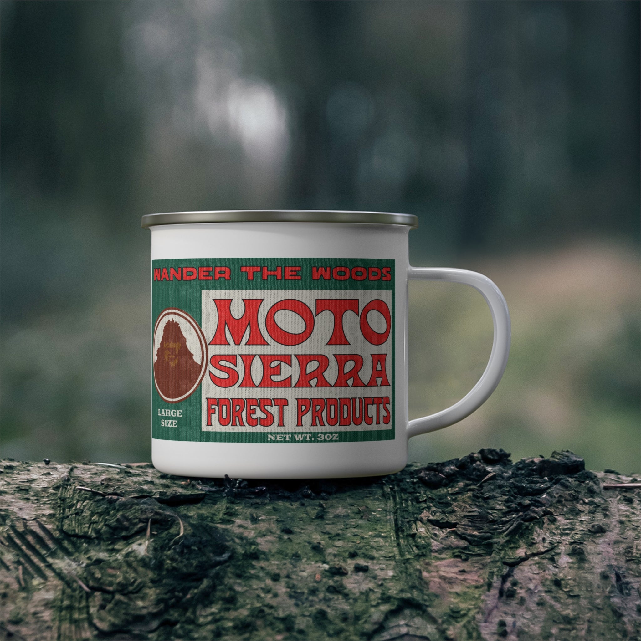 Squatch Enamel Camping Mug