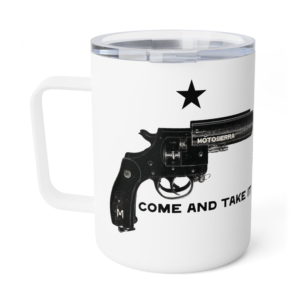 Come and Take It Very Pistol Insulated Travel Mug, Camping Coffee Cup