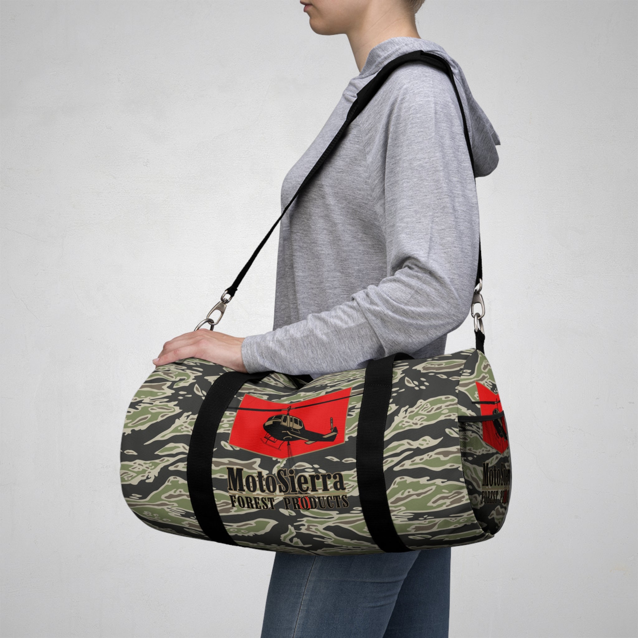 Tiger Stripe Duffel Bag for Outdoor Adventures, Travel & Gym, Stylish Military-Inspired Gear, Durable Weekender Bag