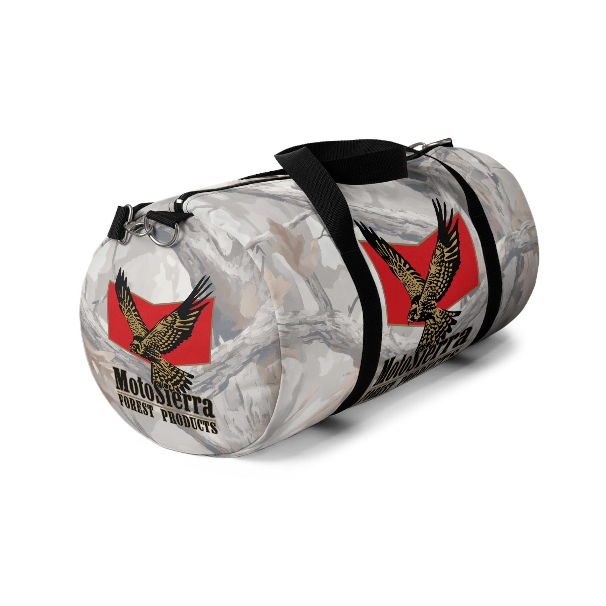 Kestrel Ghost Camo Logo Motosierra Adventure Duffel Bag - Perfect for Gym, Travel, Outdoor Activities, Weekend Getaway, Gifts