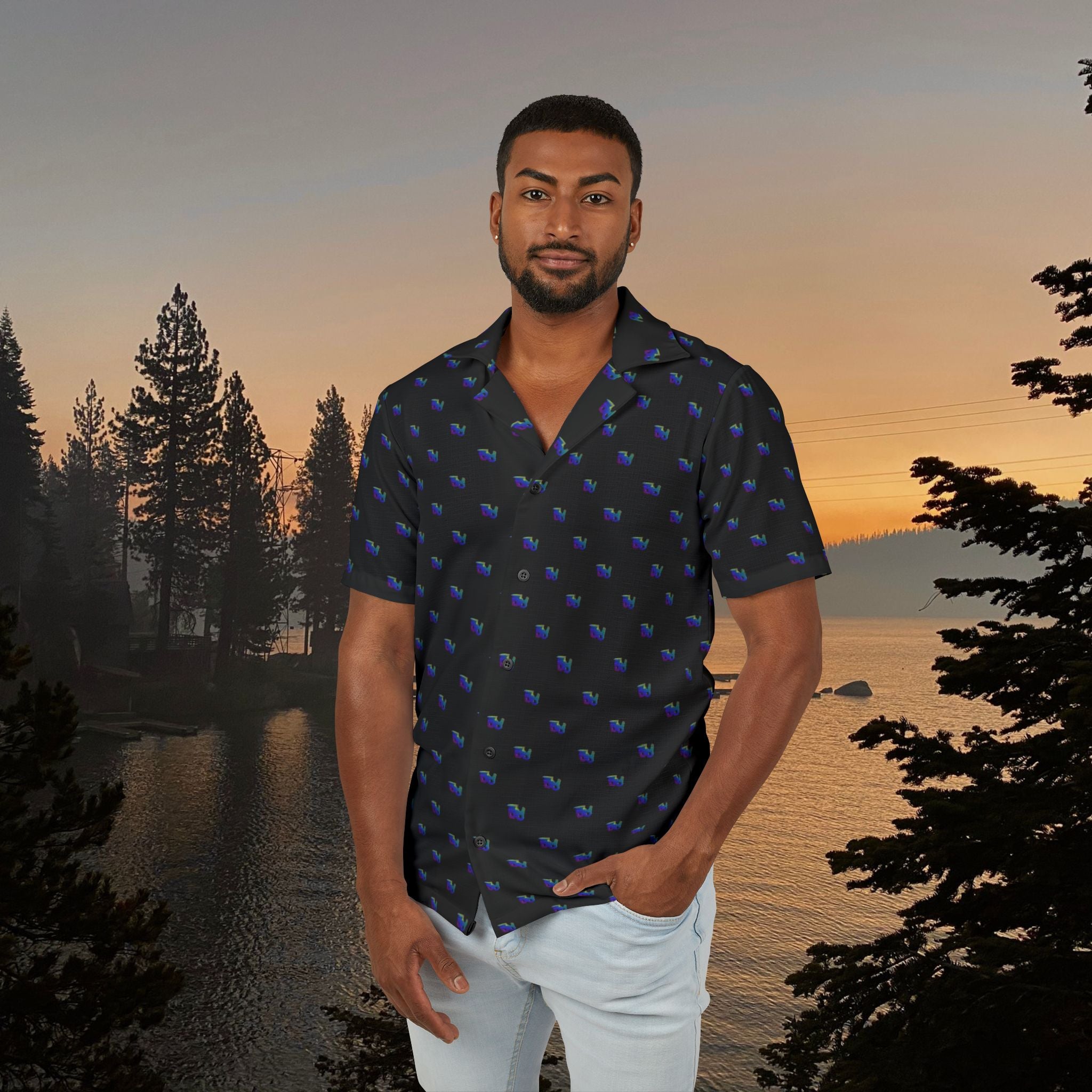 Cutter Men's Hawaiian Shirt | Chainsaw design, Vacation Wear, Summer Shirt, Beach Party Outfit, Travel Gear, Casual Style