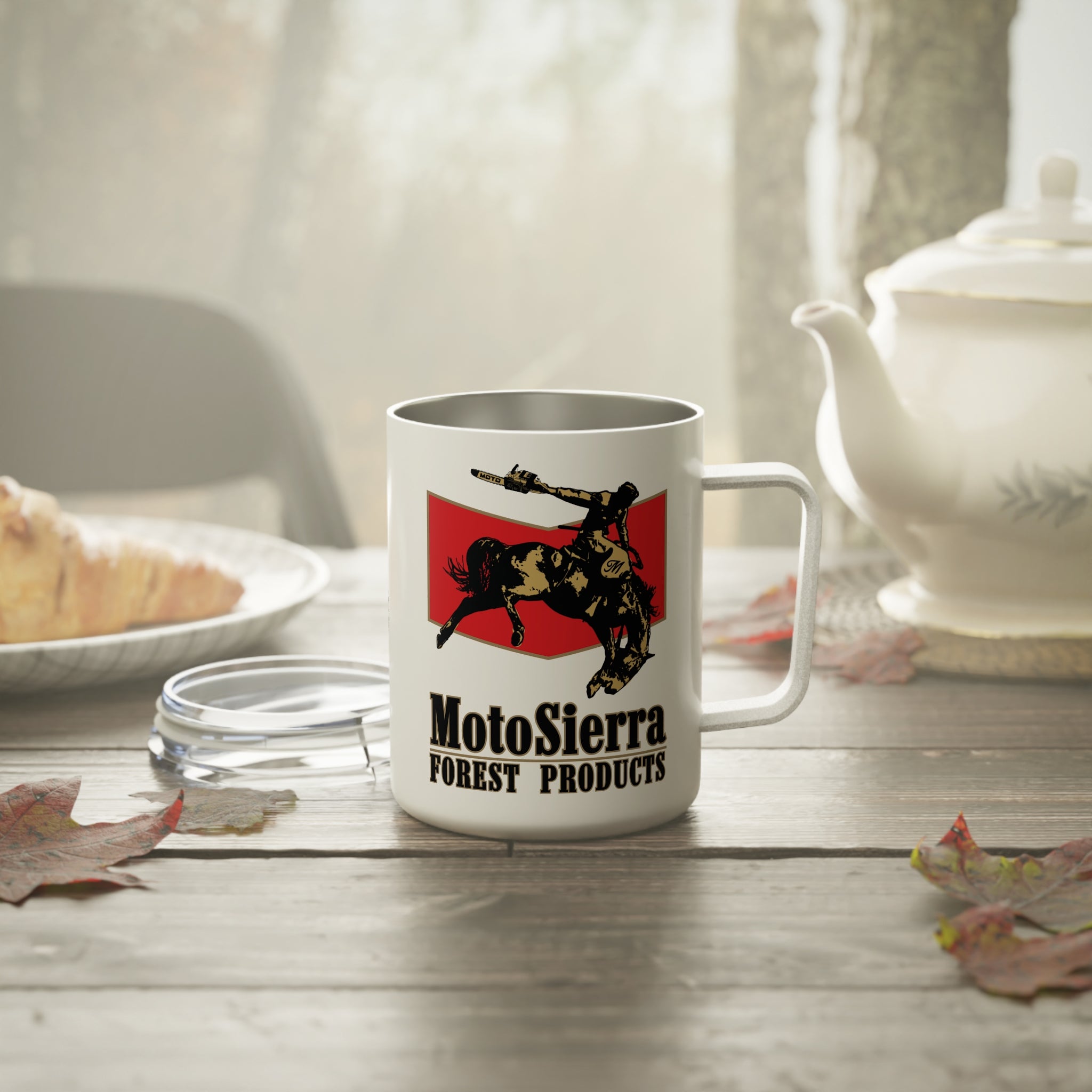 Classic Cowboy Logo Insulated Travel Mug, Camping Coffee Cup