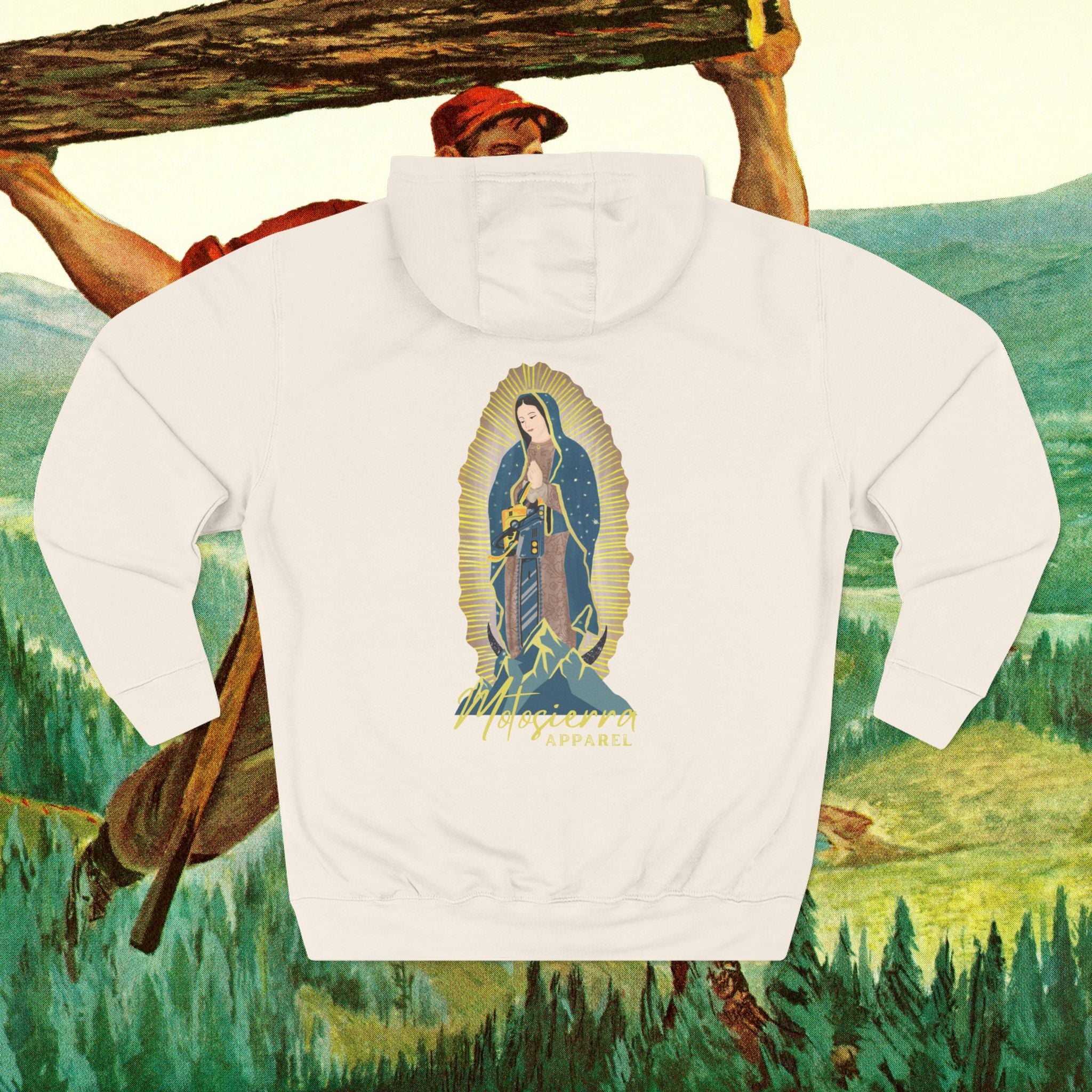 Guadalupe Three-Panel Fleece Hoodie