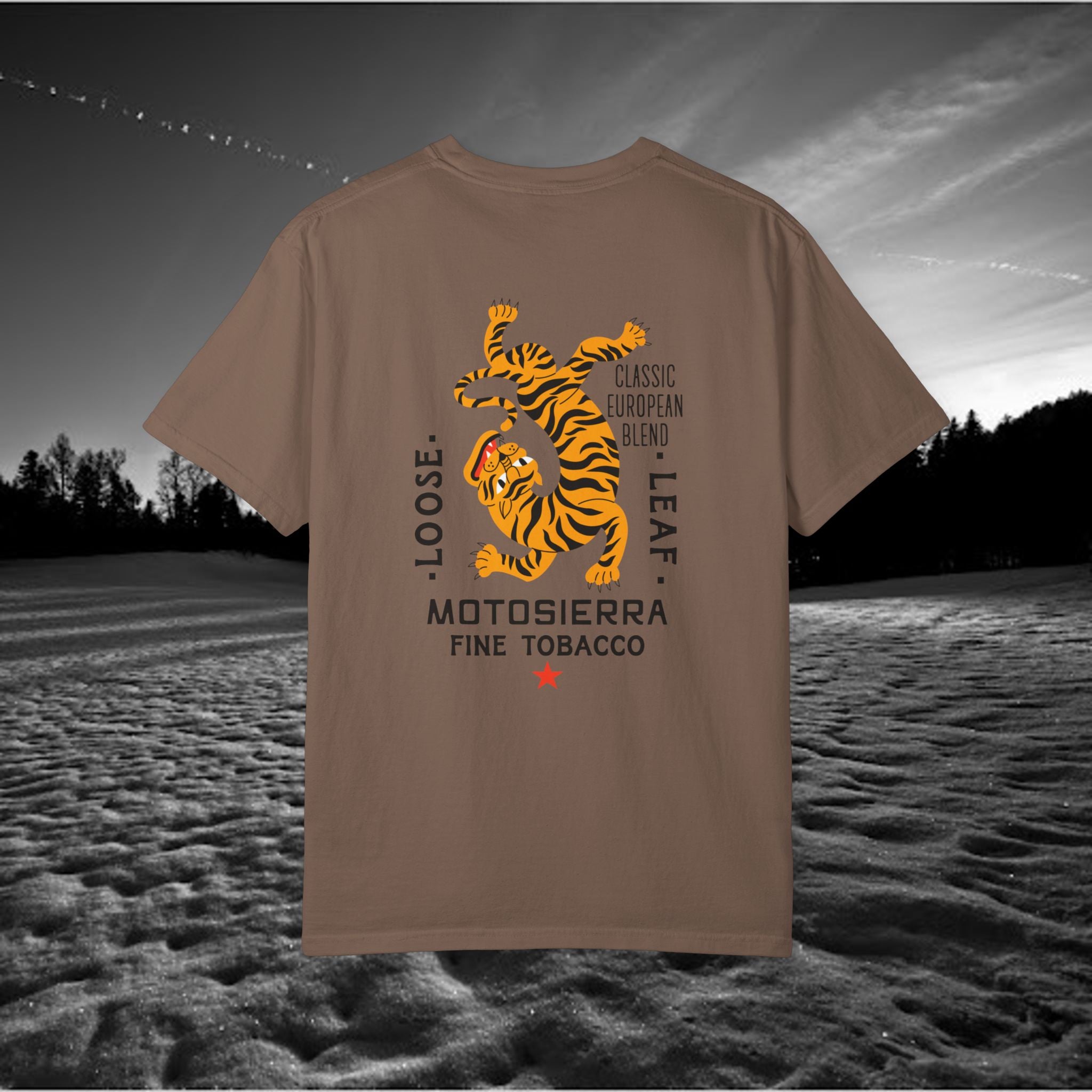 MotoSierra Fine Tobacco Garment-Dyed T-Shirt