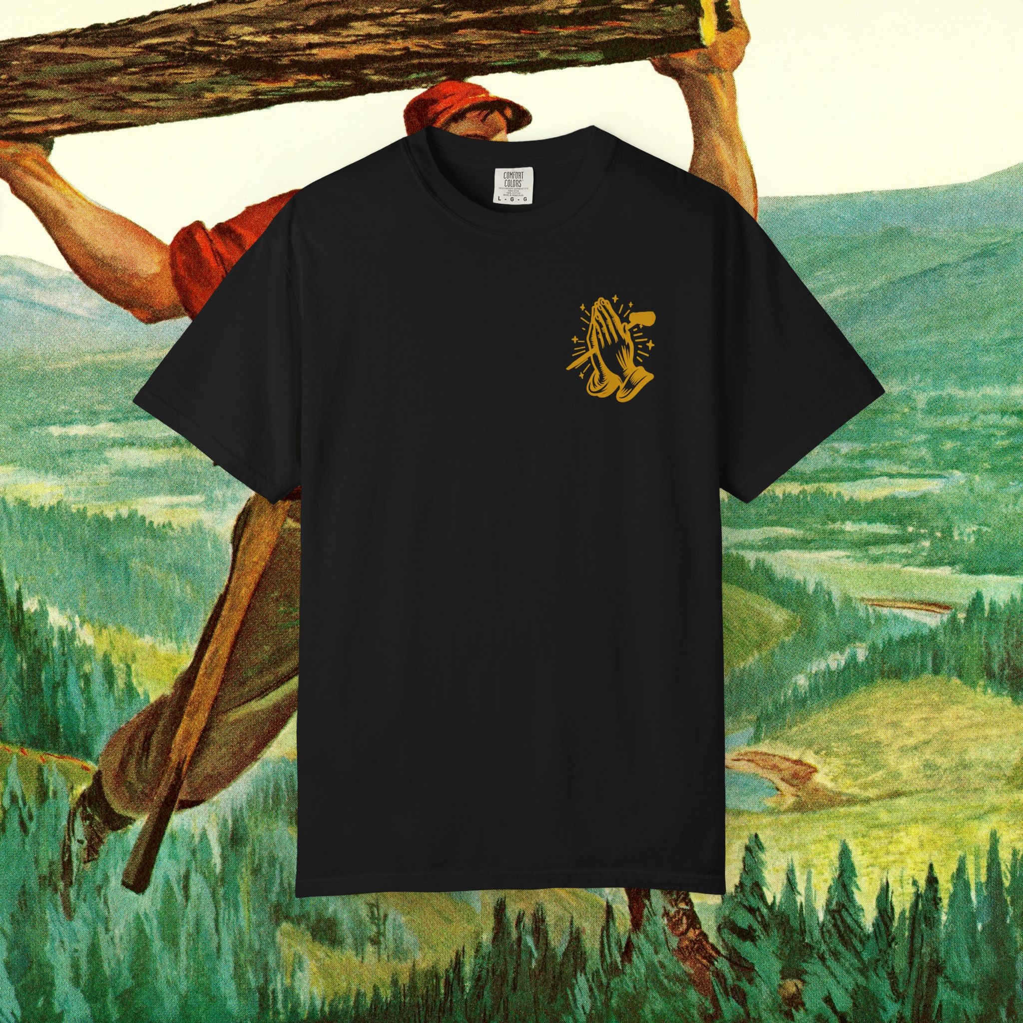 Australia Praying Hands Unisex Garment-Dyed T-shirt