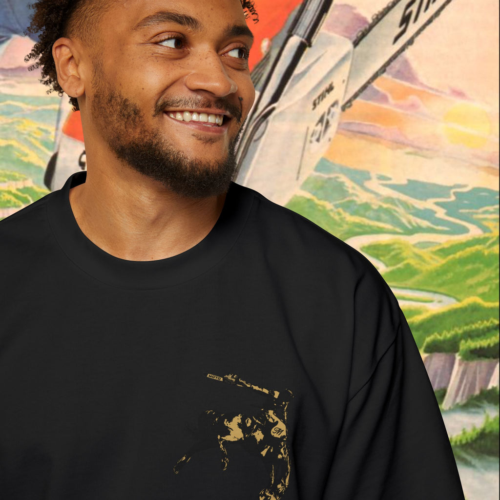 Australia Cowboy Logo Men's Heavy Oversized Tee