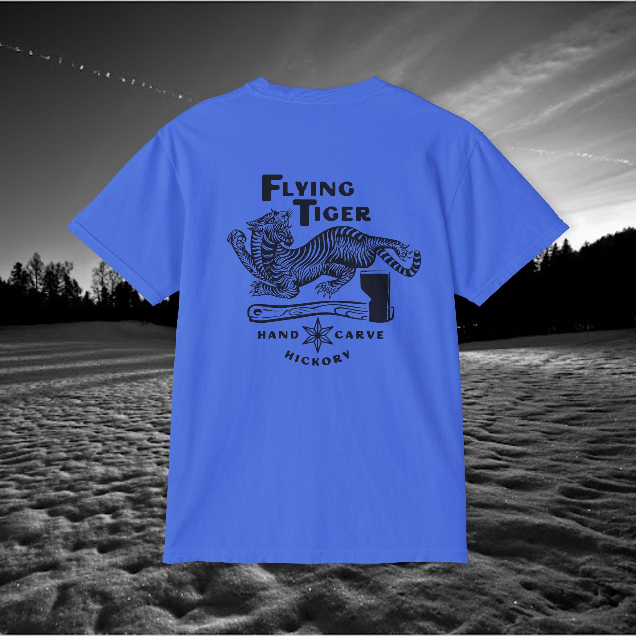 Flying Tiger Axe Handles Unisex Garment-Dyed Pocket T-Shirt