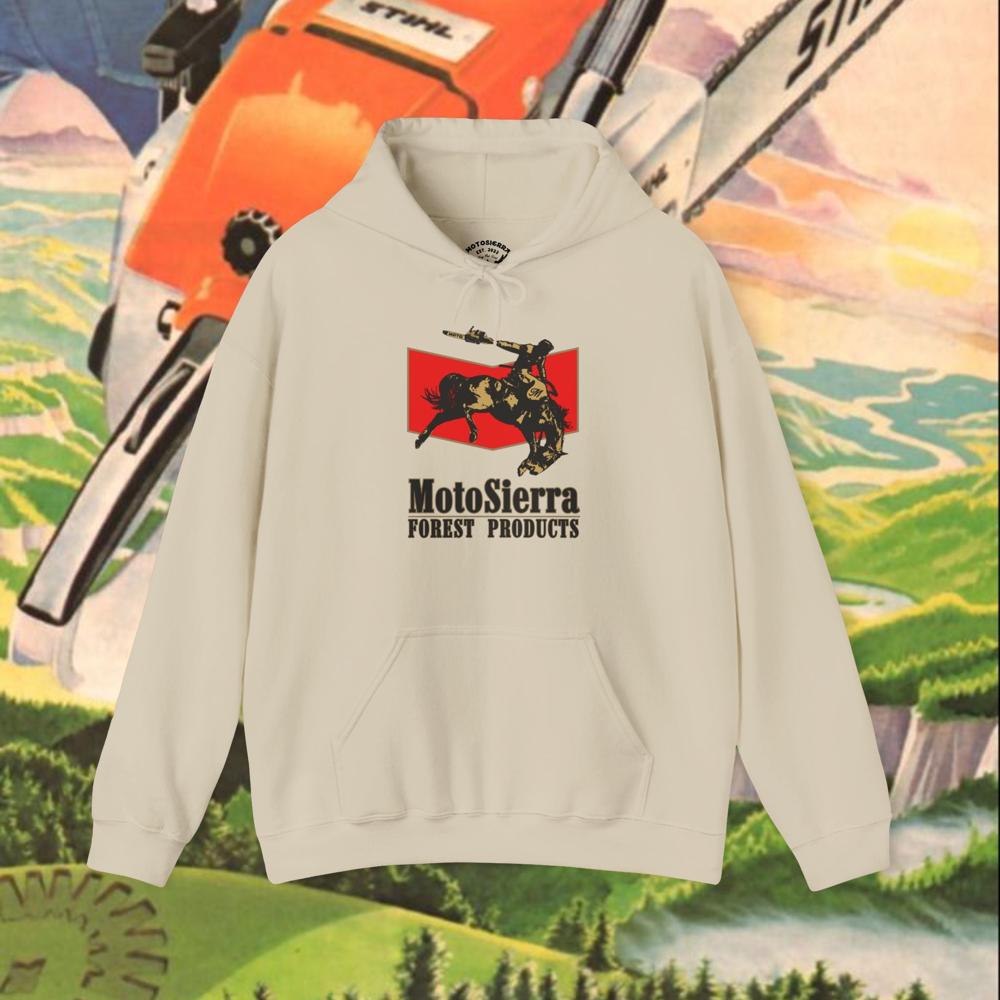 EUROPE ONLY Chevron Cowboy Logo Unisex Heavy Blend™ Hooded Sweatshirt