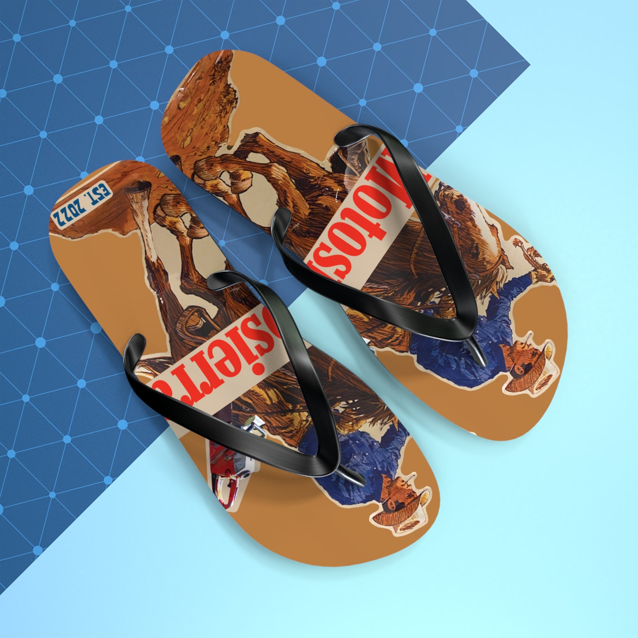 Moto Man Red Bag Flops