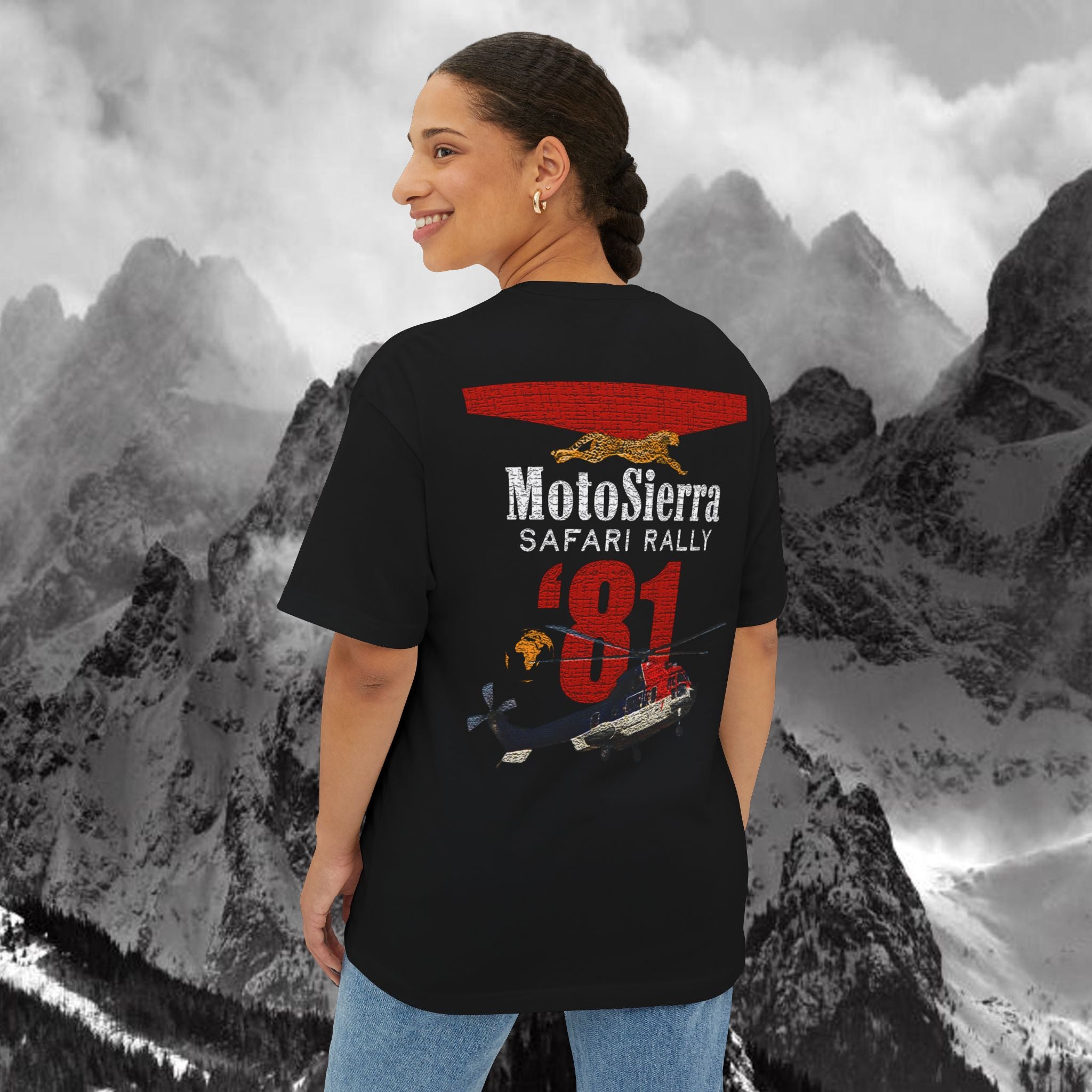 Safari Rally Logo Unisex Oversized Boxy Tee