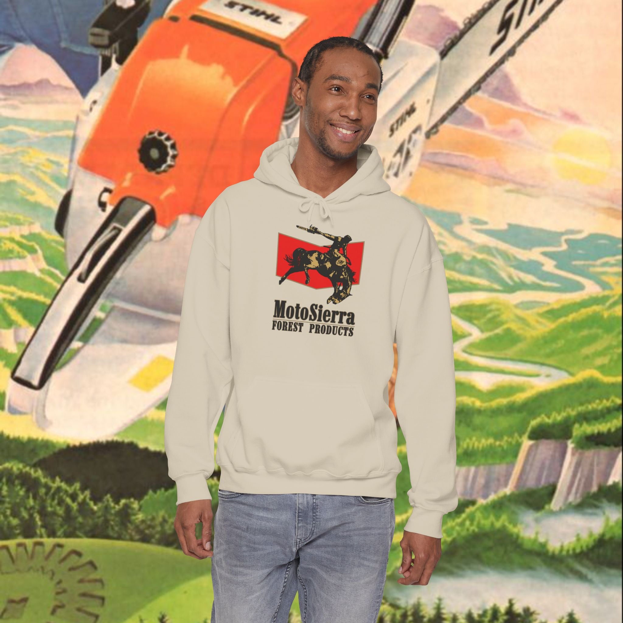 EUROPE ONLY Chevron Cowboy Logo Unisex Heavy Blend™ Hooded Sweatshirt