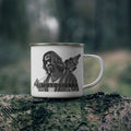 White Russian Enamel Camping Mug