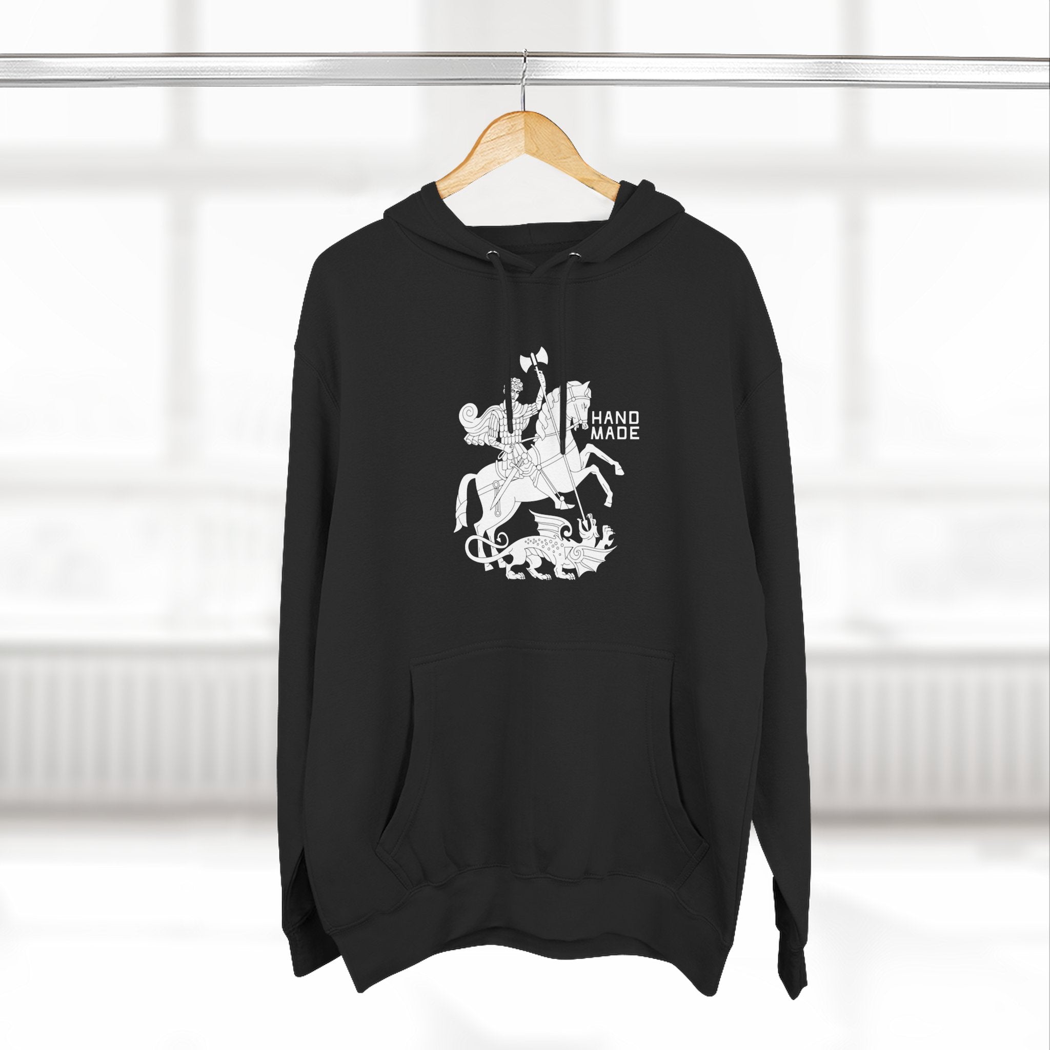 Vintage Axe Label Three-Panel Fleece Hoodie