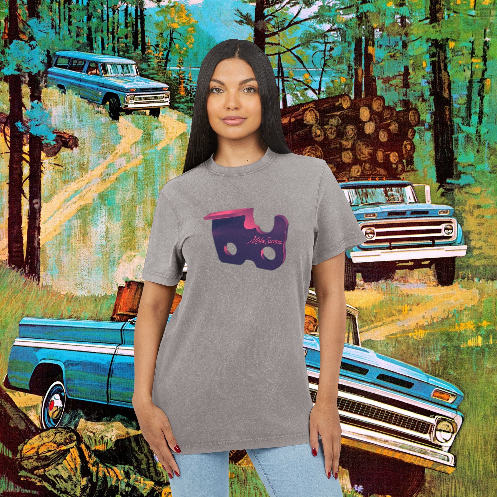 EU Vintage-Inspired Acid Washed Tee, Perfect for Casual Outings, Beach Days, Music Festivals, Gifts for Any Occasion, Retro Vibe