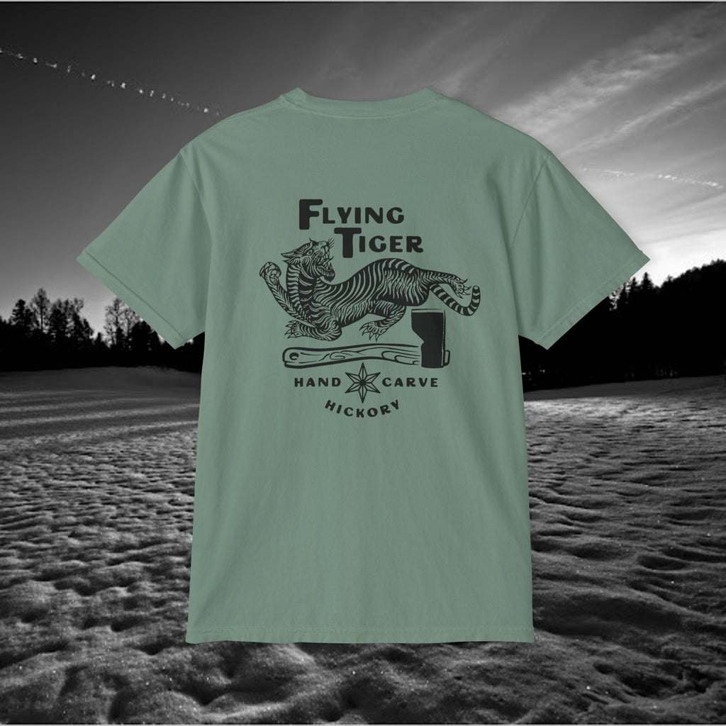 Flying Tiger Axe Handles Unisex Garment-Dyed Pocket T-Shirt