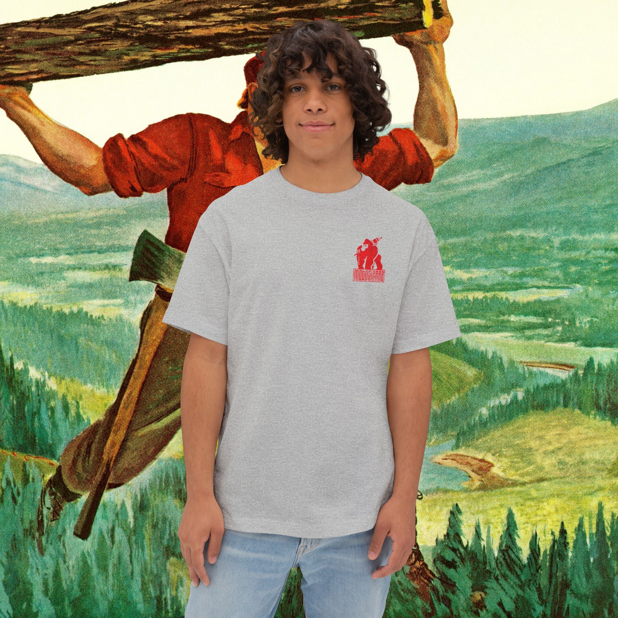 Skilled Labor Red Unisex Oversized Boxy Tee