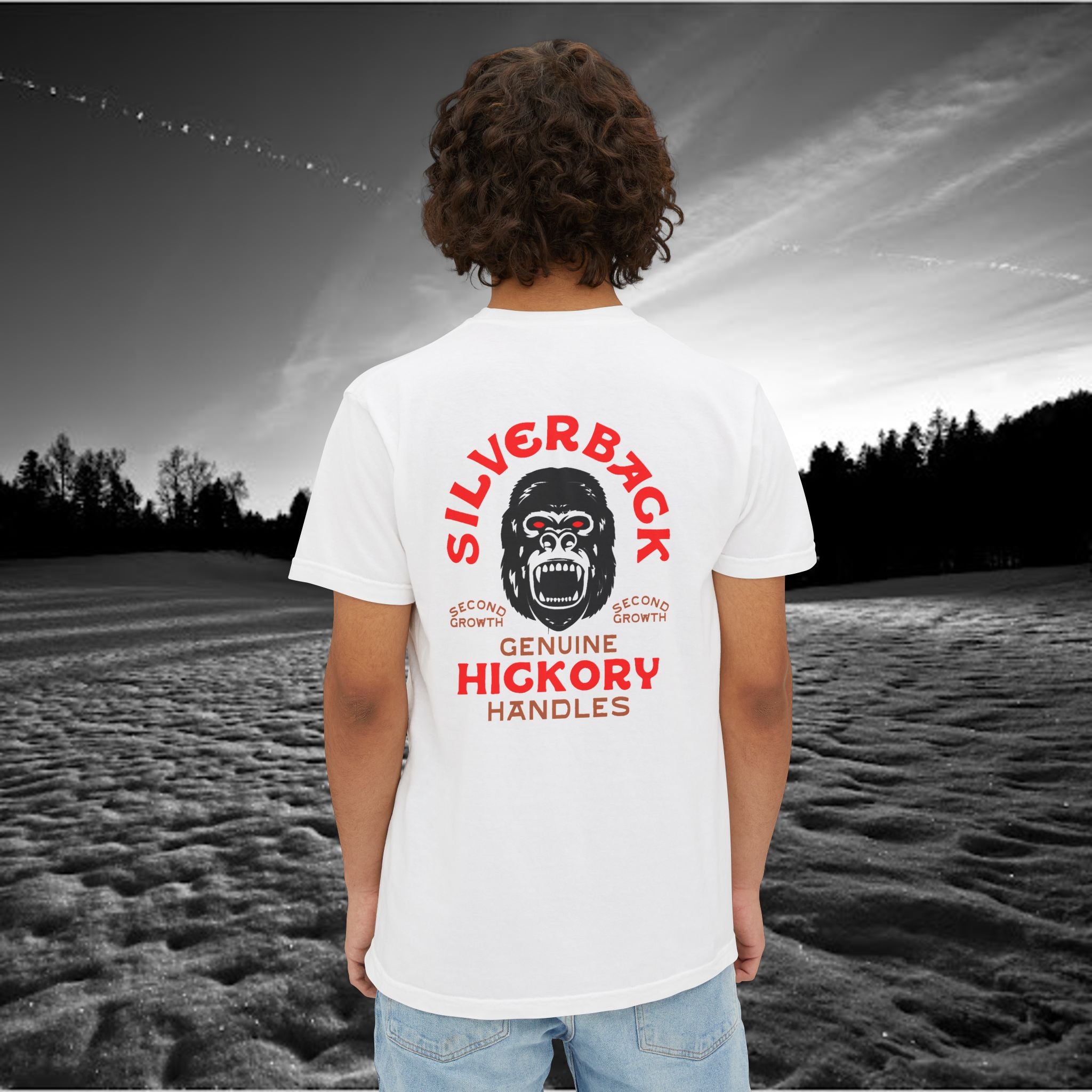 Silverback Axe Handles Unisex Pocket T-Shirt - Premium Garment-Dyed Tee