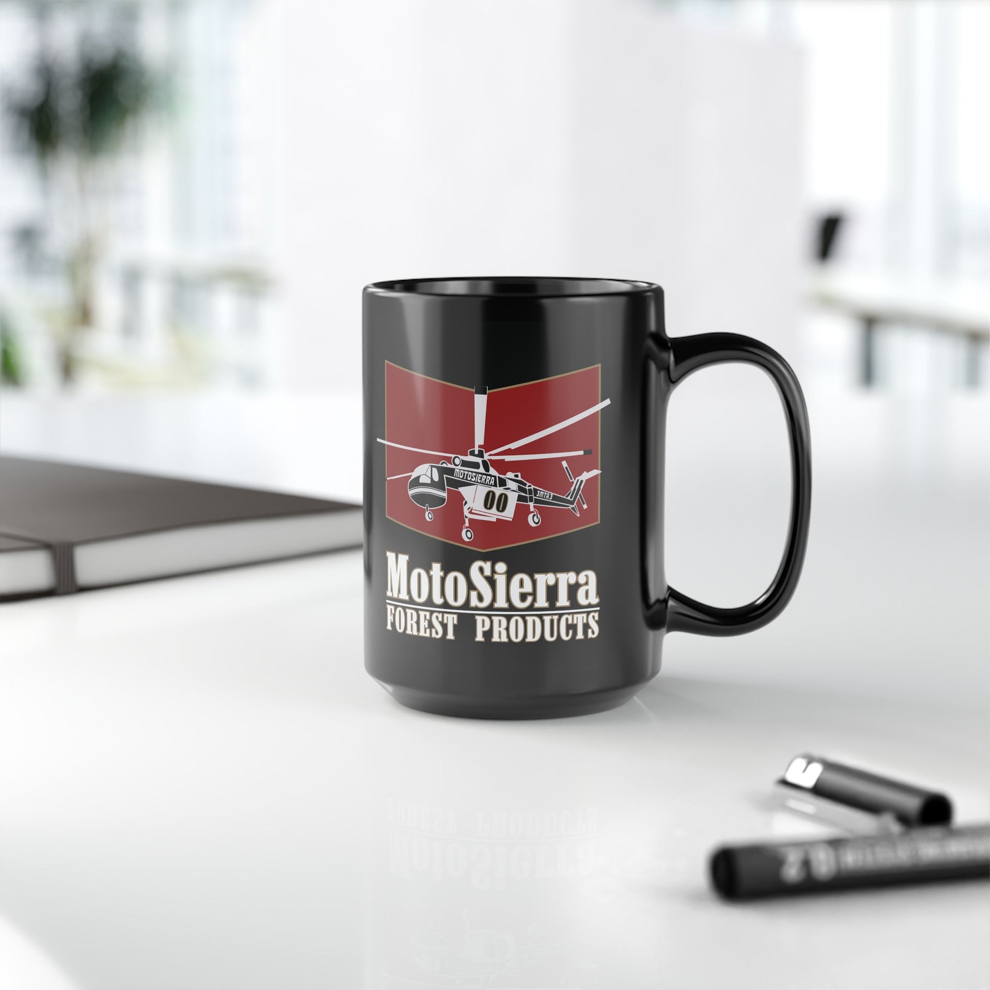 Da Crane 15oz Black Mug - Perfect for Outdoor Enthusiasts