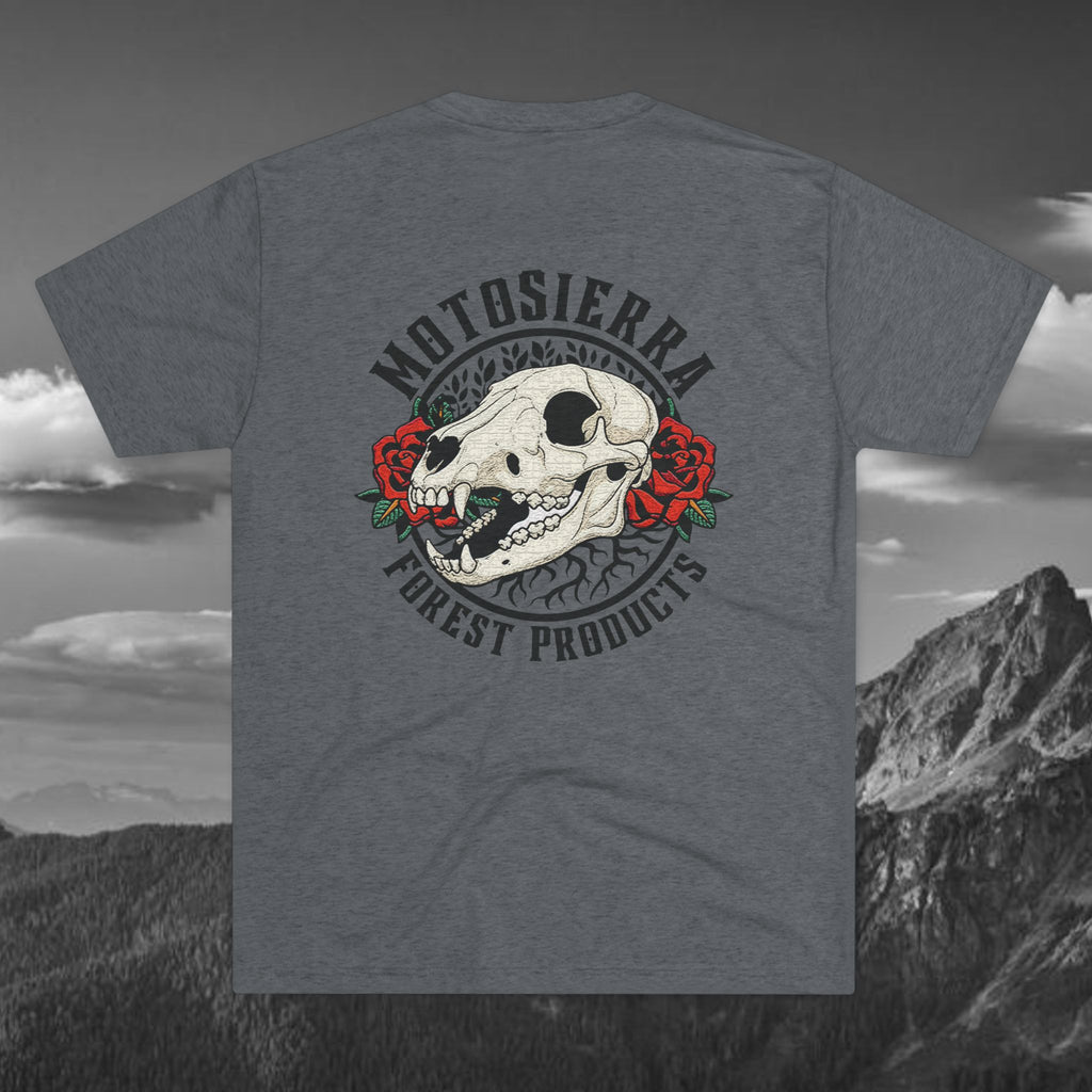 Bear Skull Tri-Blend Crew Tee