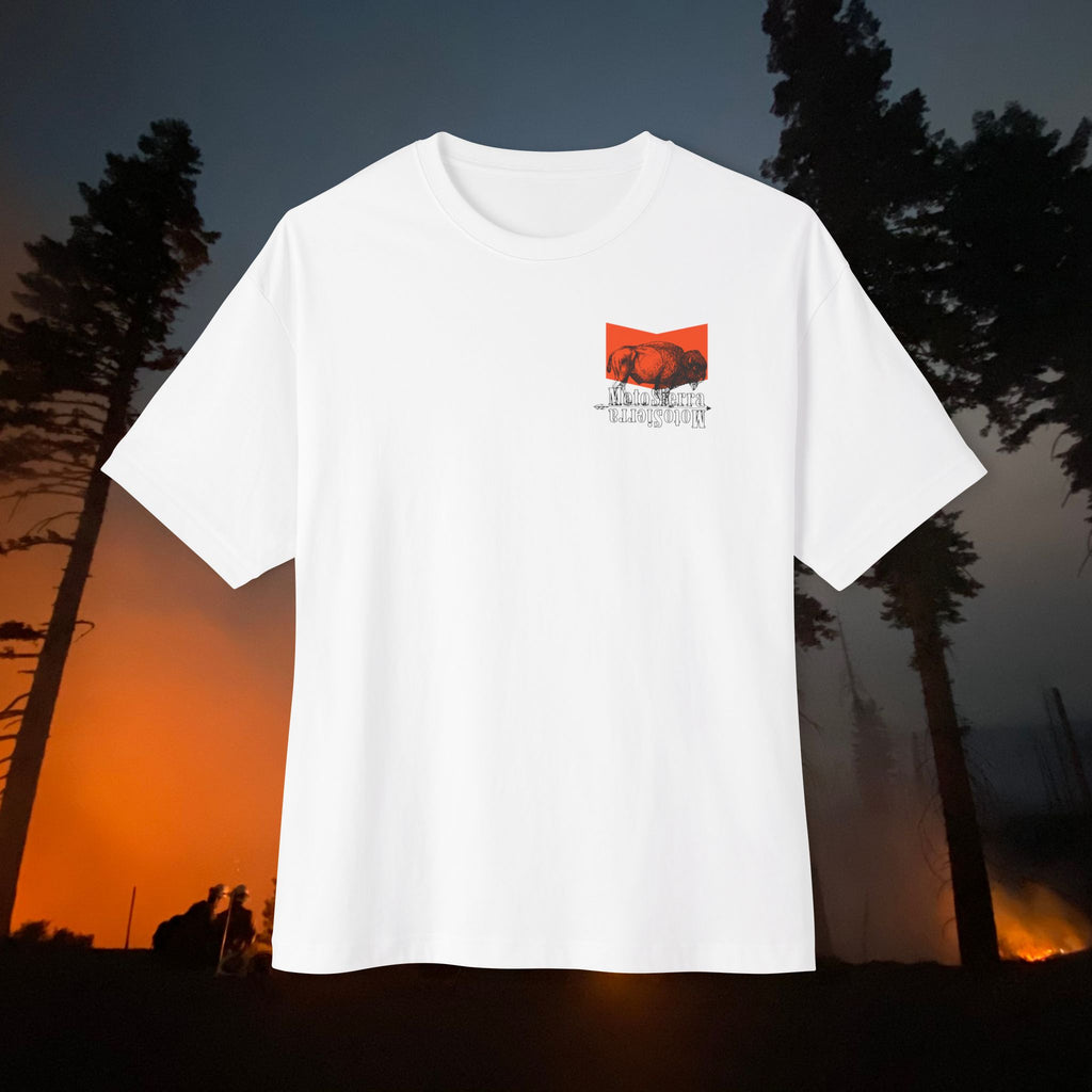 Orange Bison Logo Unisex Oversized Boxy Tee