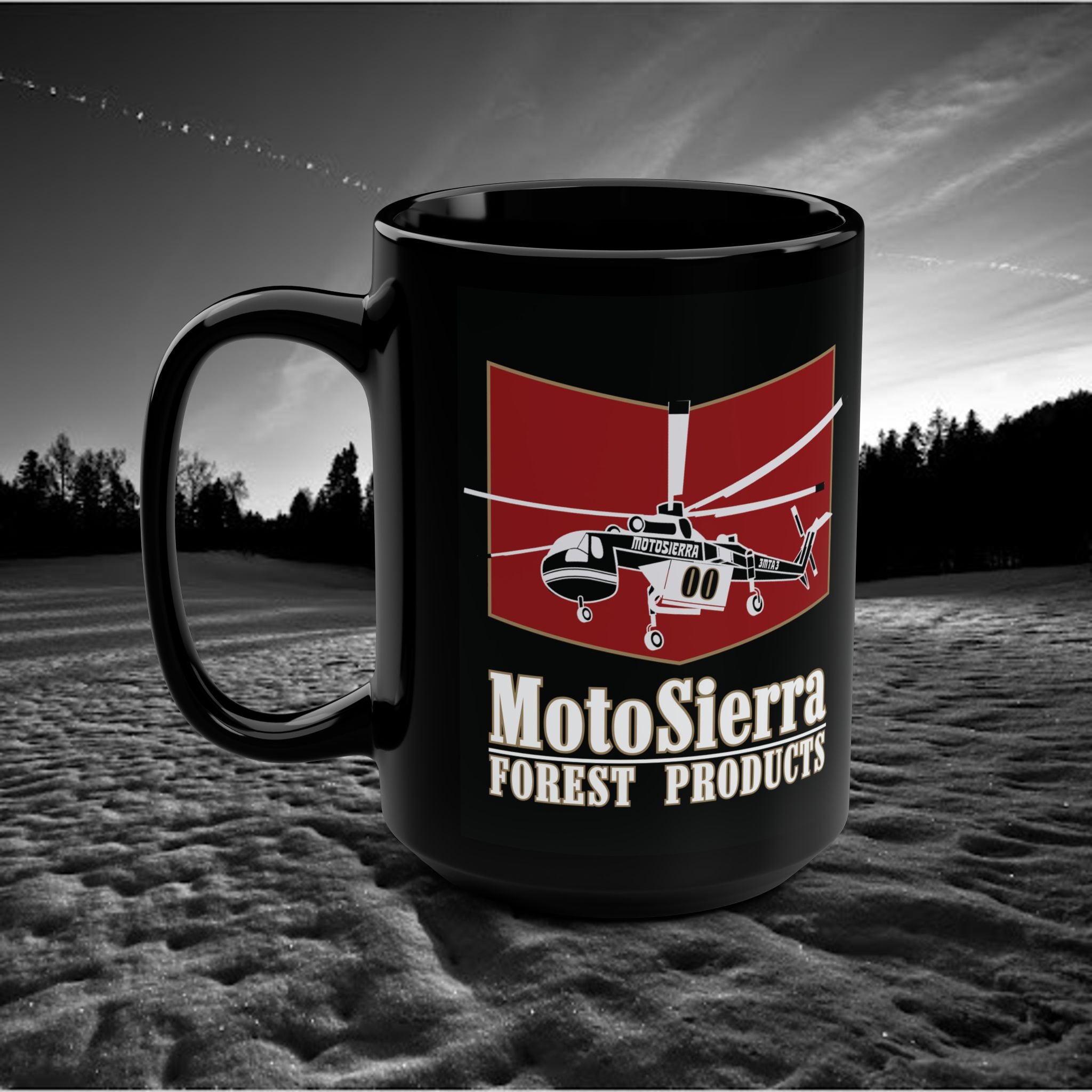 Da Crane 15oz Black Mug - Perfect for Outdoor Enthusiasts
