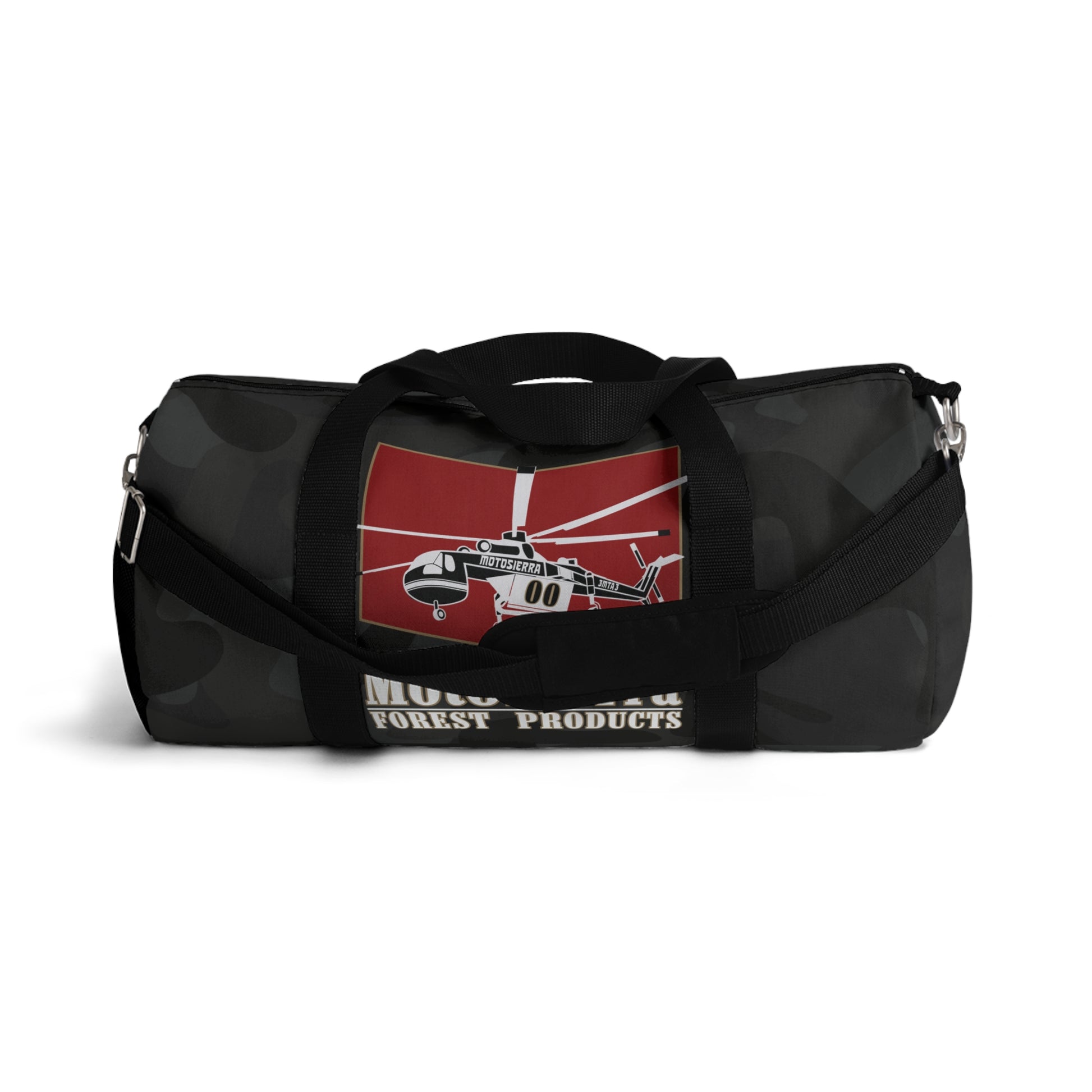 Black Camo Crane Logo Duffel Bag - Perfect for Gym, Travel, Outdoor Gifts
