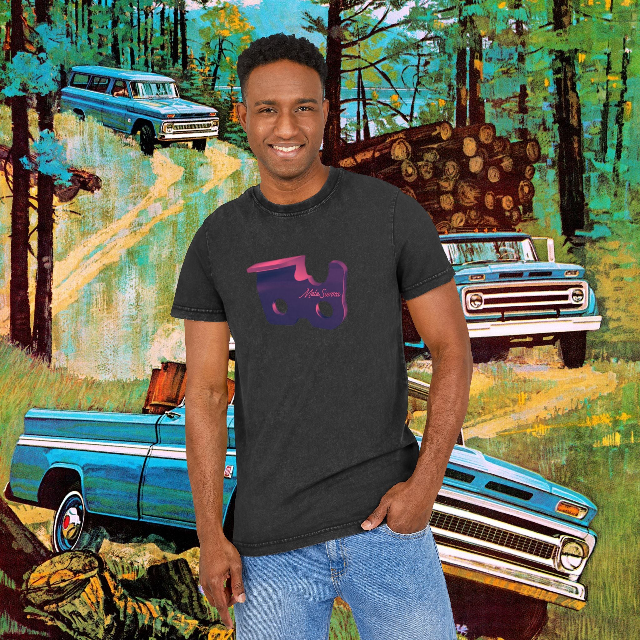 EU Vintage-Inspired Acid Washed Tee, Perfect for Casual Outings, Beach Days, Music Festivals, Gifts for Any Occasion, Retro Vibe