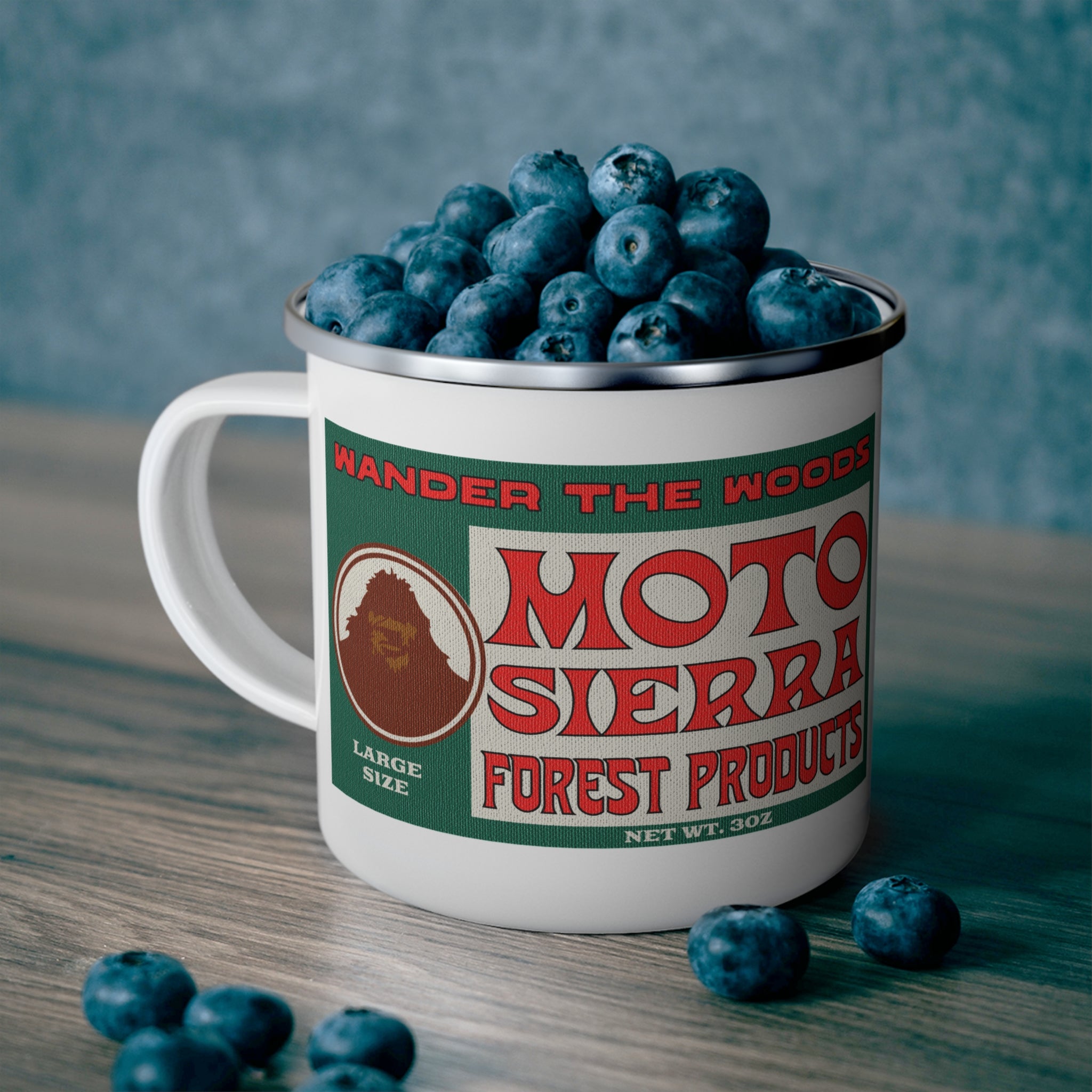 Squatch Enamel Camping Mug