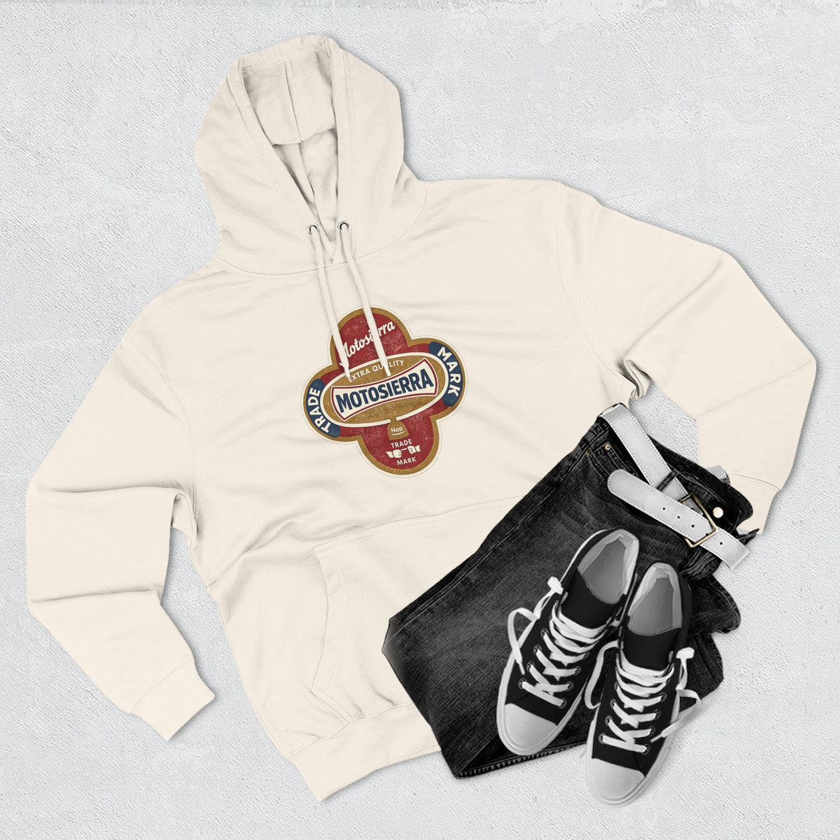 Vintage Three-Panel Fleece Hoodie