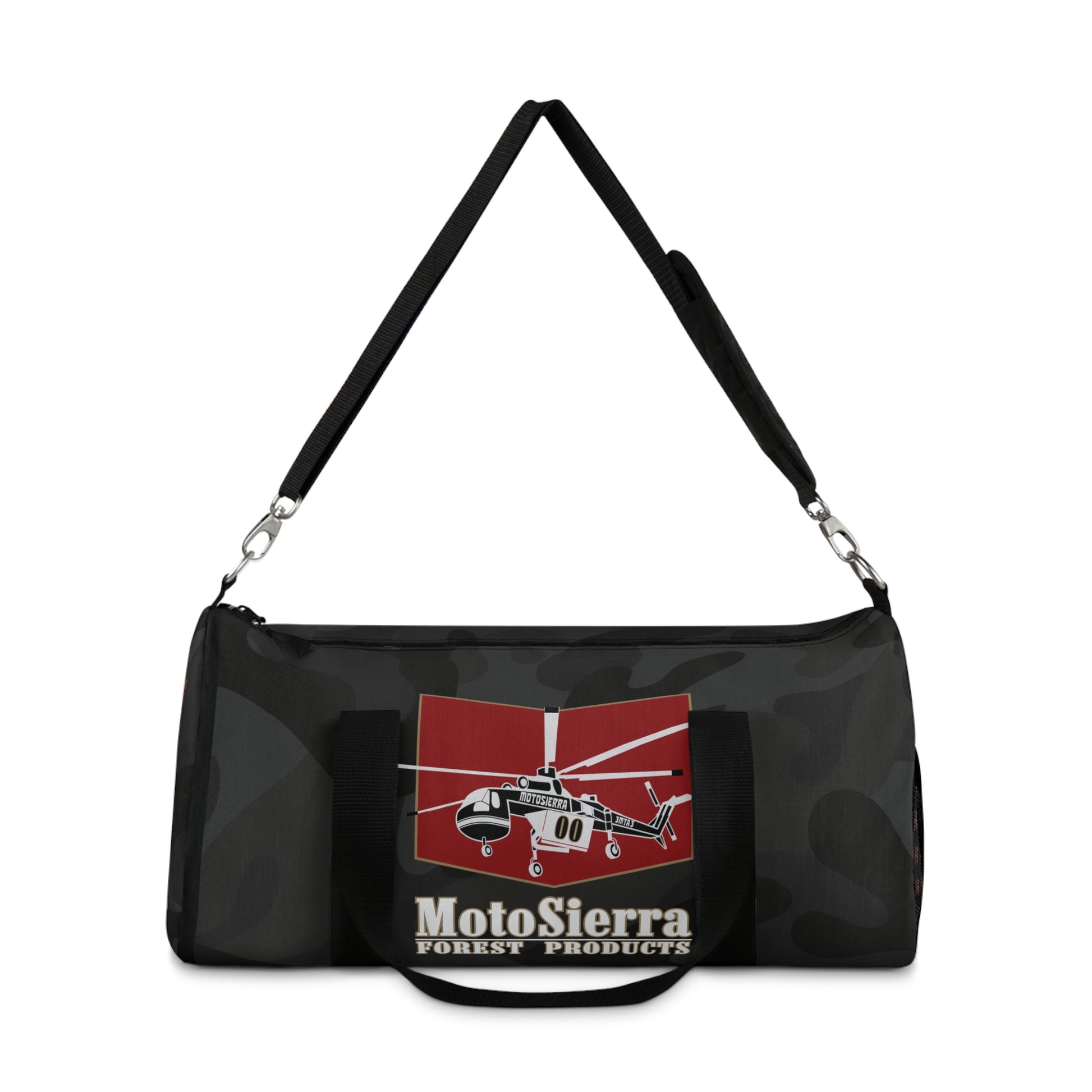 Black Camo Crane Logo Duffel Bag - Perfect for Gym, Travel, Outdoor Gifts