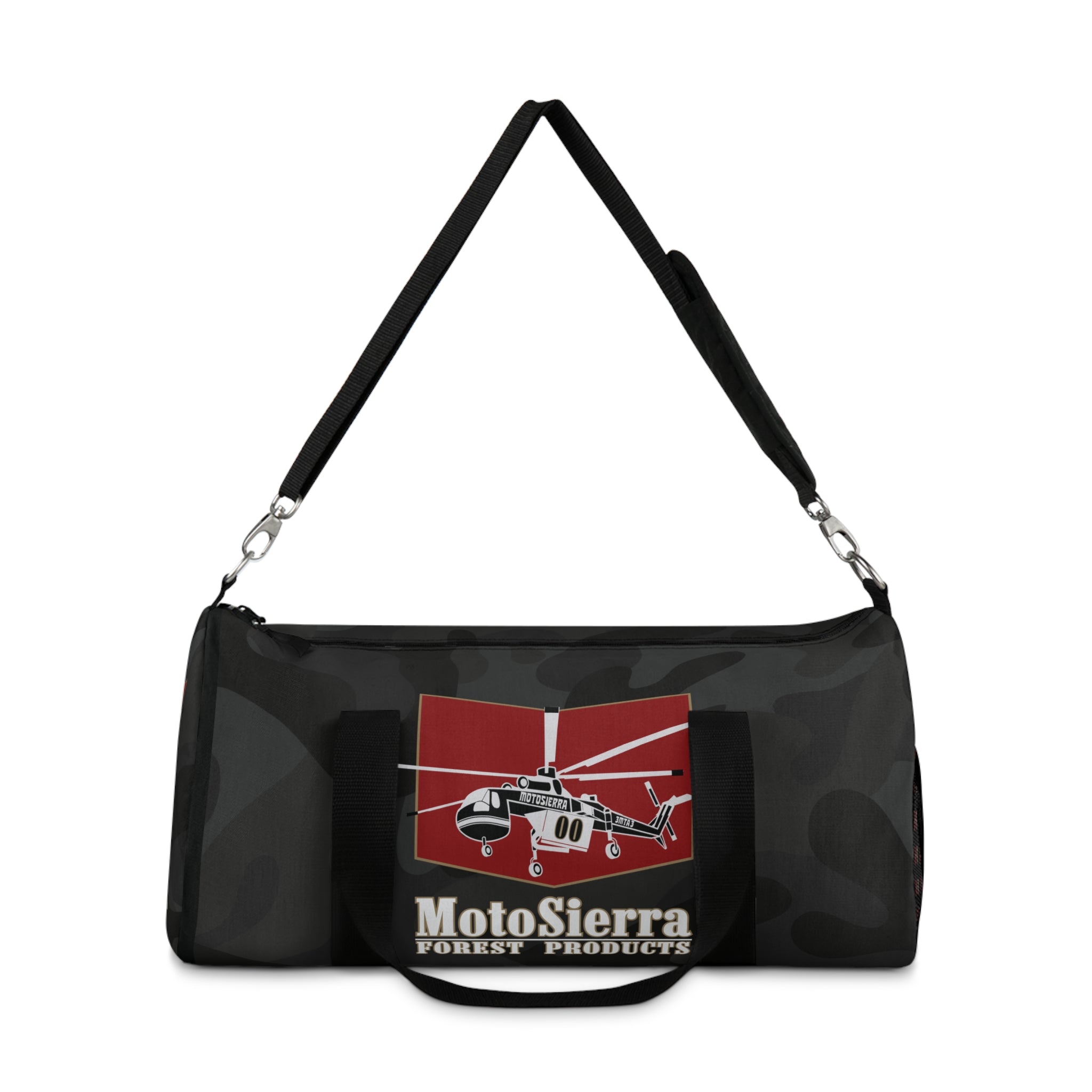 Black Camo Crane Logo Duffel Bag - Perfect for Gym, Travel, Outdoor Gifts