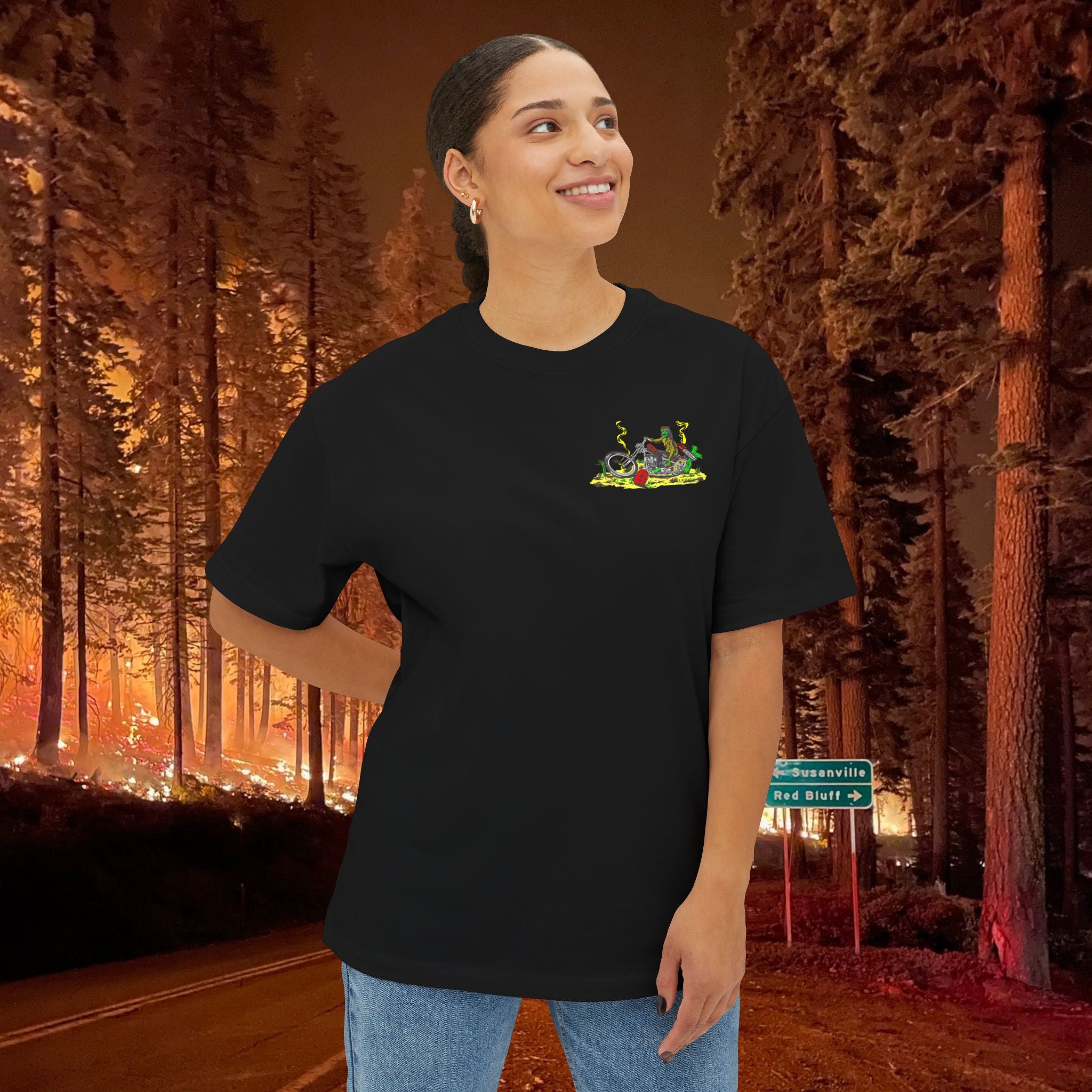 Zombie Chopper Unisex Oversized Boxy Tee
