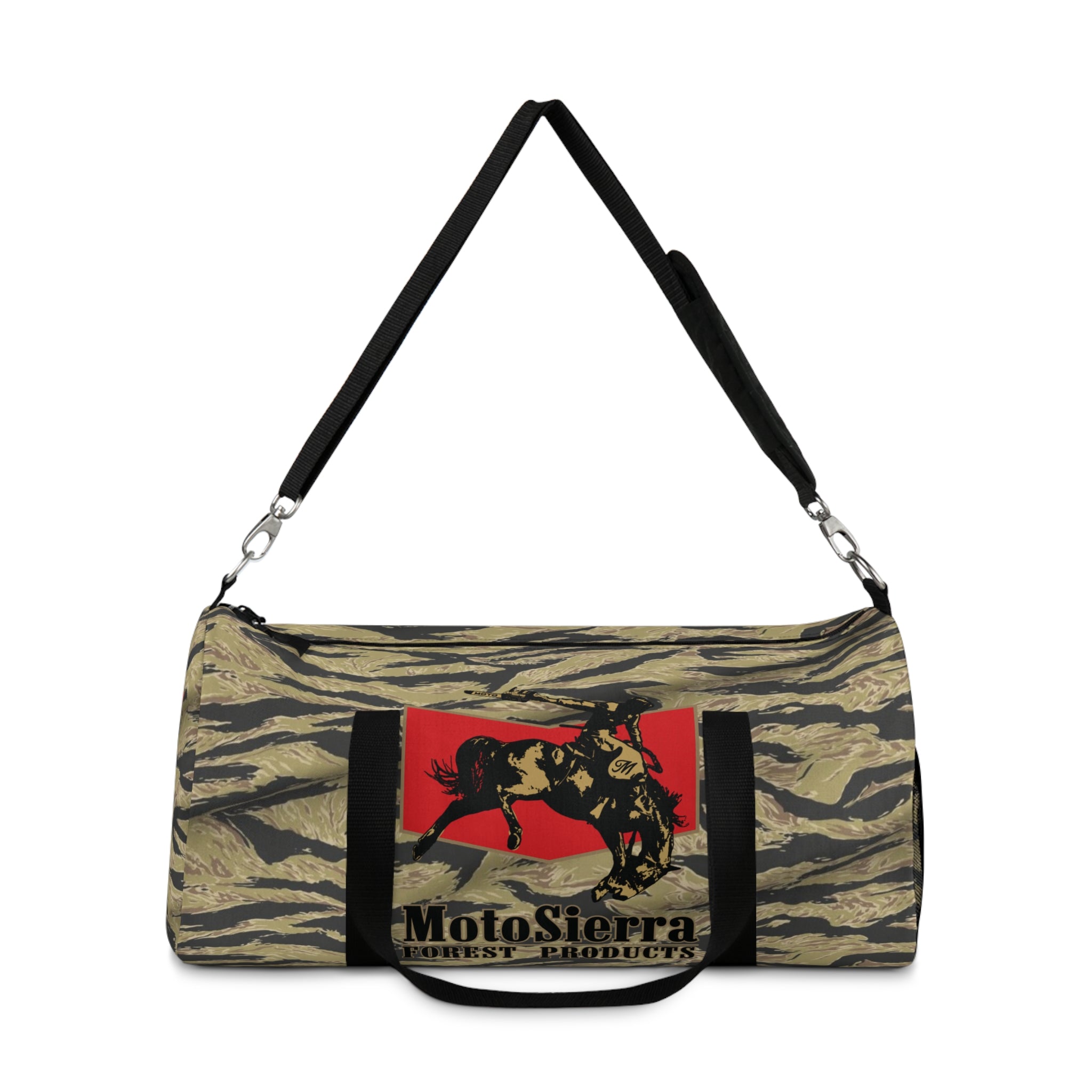 Gold Tiger Cowboy Logo Motosierra Adventure Duffel Bag