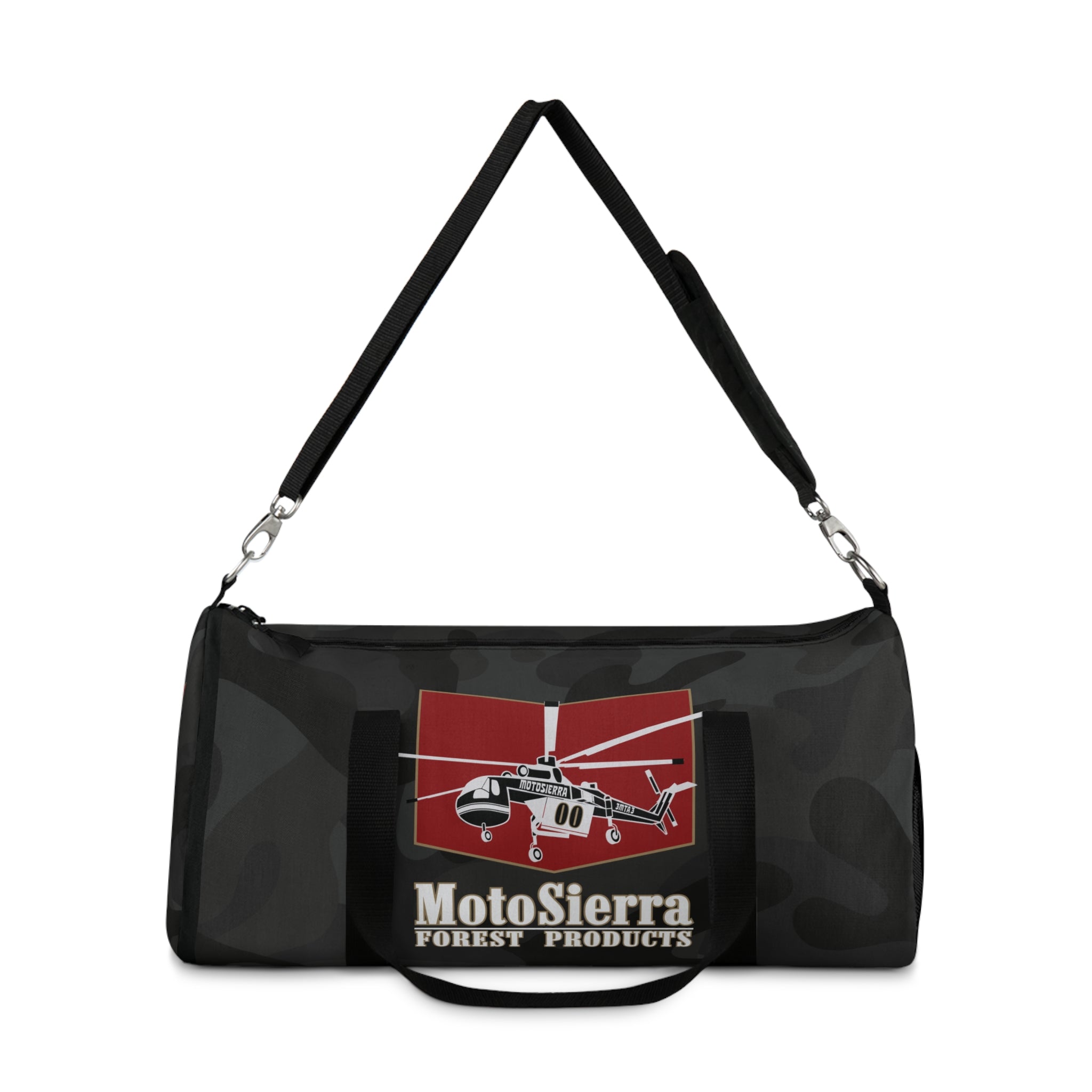 Black Camo Crane Logo Duffel Bag - Perfect for Gym, Travel, Outdoor Gifts