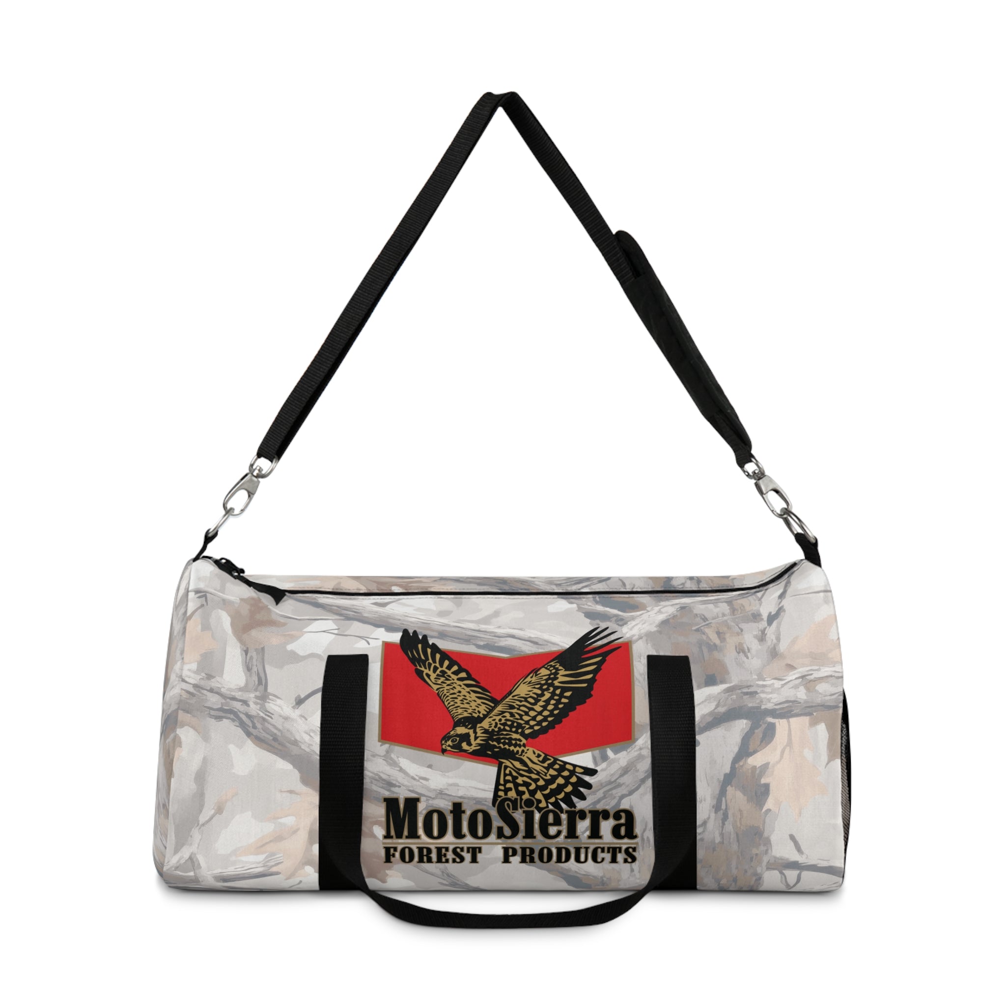 Kestrel Ghost Camo Logo Motosierra Adventure Duffel Bag - Perfect for Gym, Travel, Outdoor Activities, Weekend Getaway, Gifts