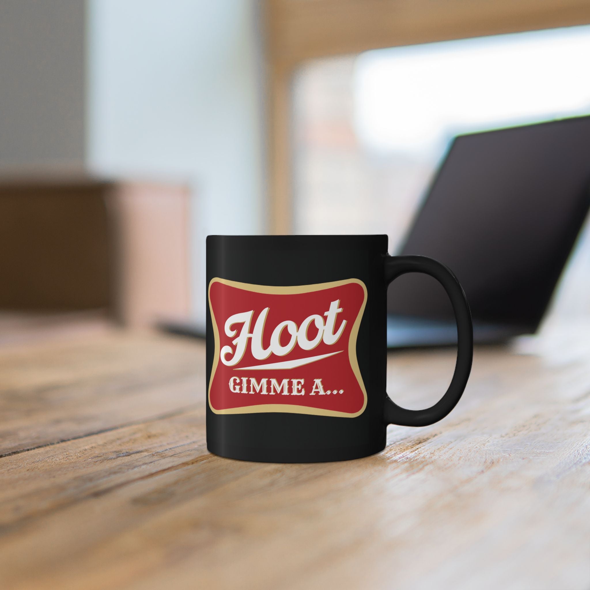 Hoot Black Mug (11oz)