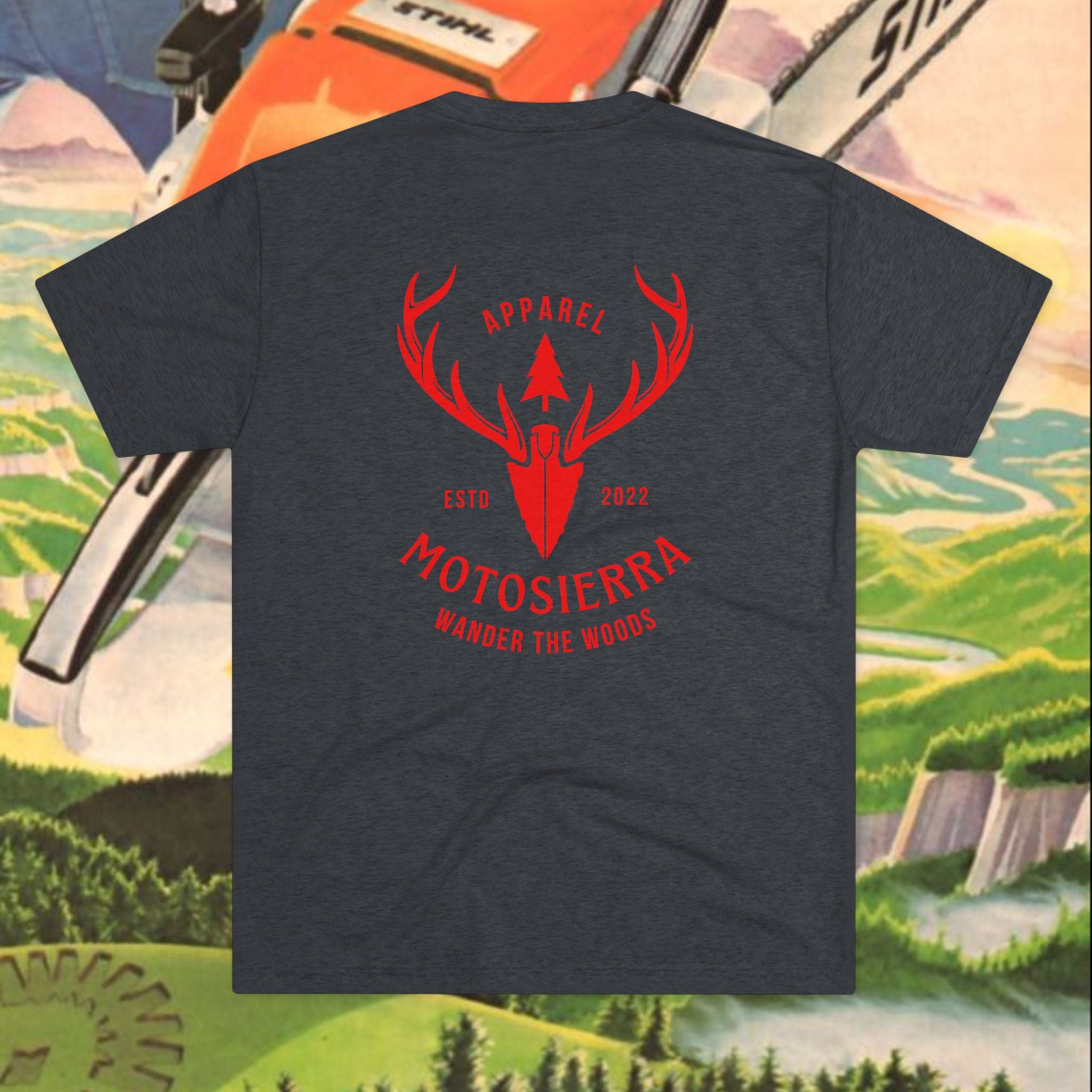 Antler Logo Unisex Tri-Blend Crew Tee
