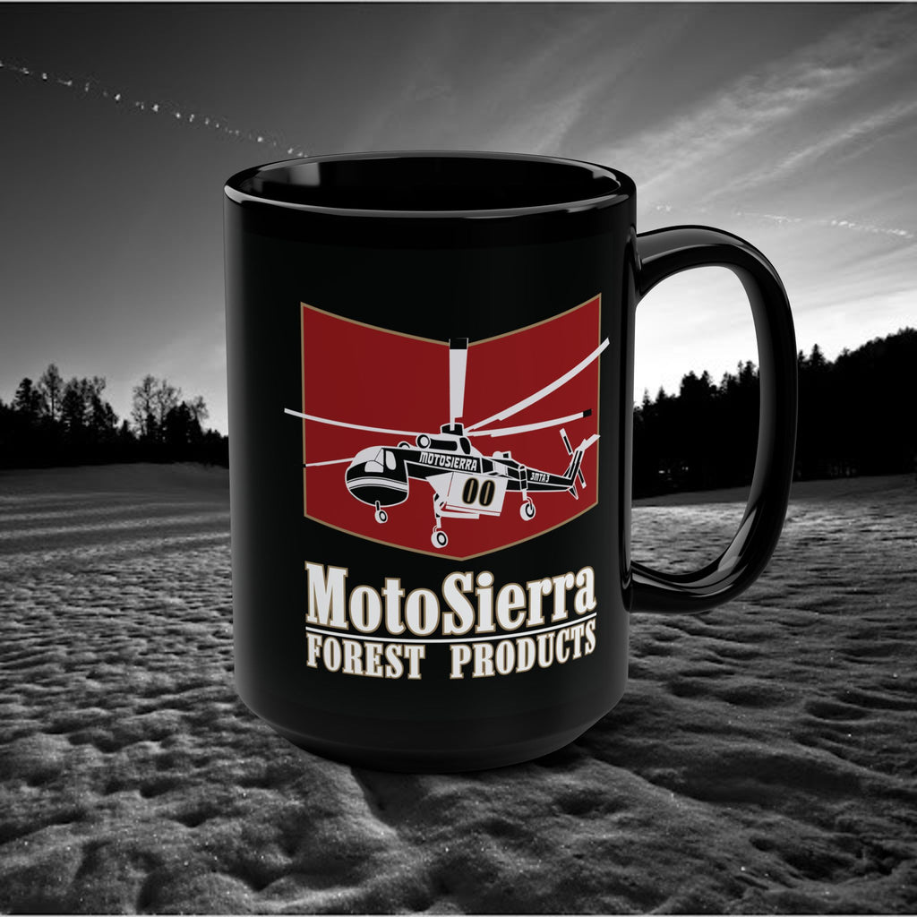 Da Crane 15oz Black Mug - Perfect for Outdoor Enthusiasts