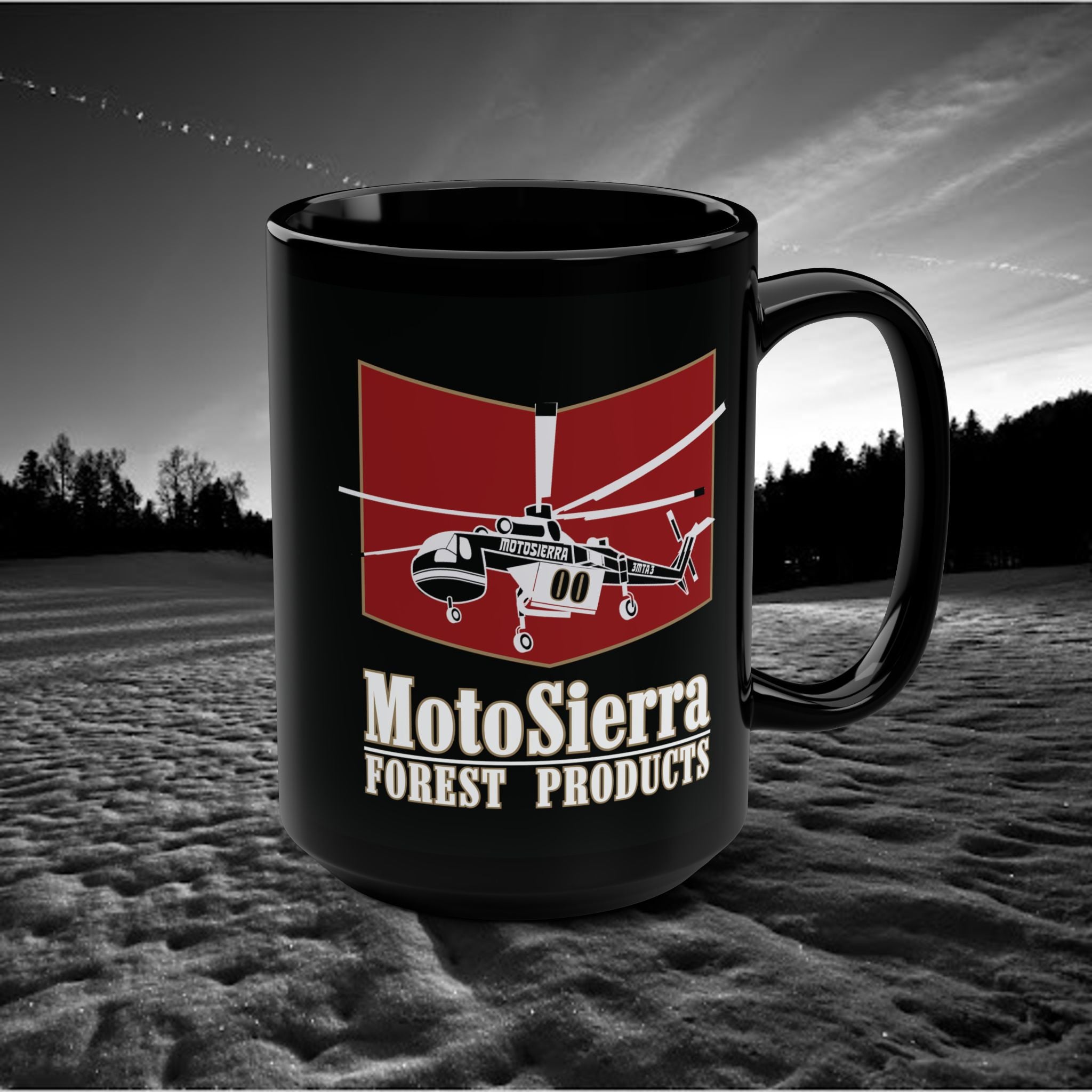 Da Crane 15oz Black Mug - Perfect for Outdoor Enthusiasts