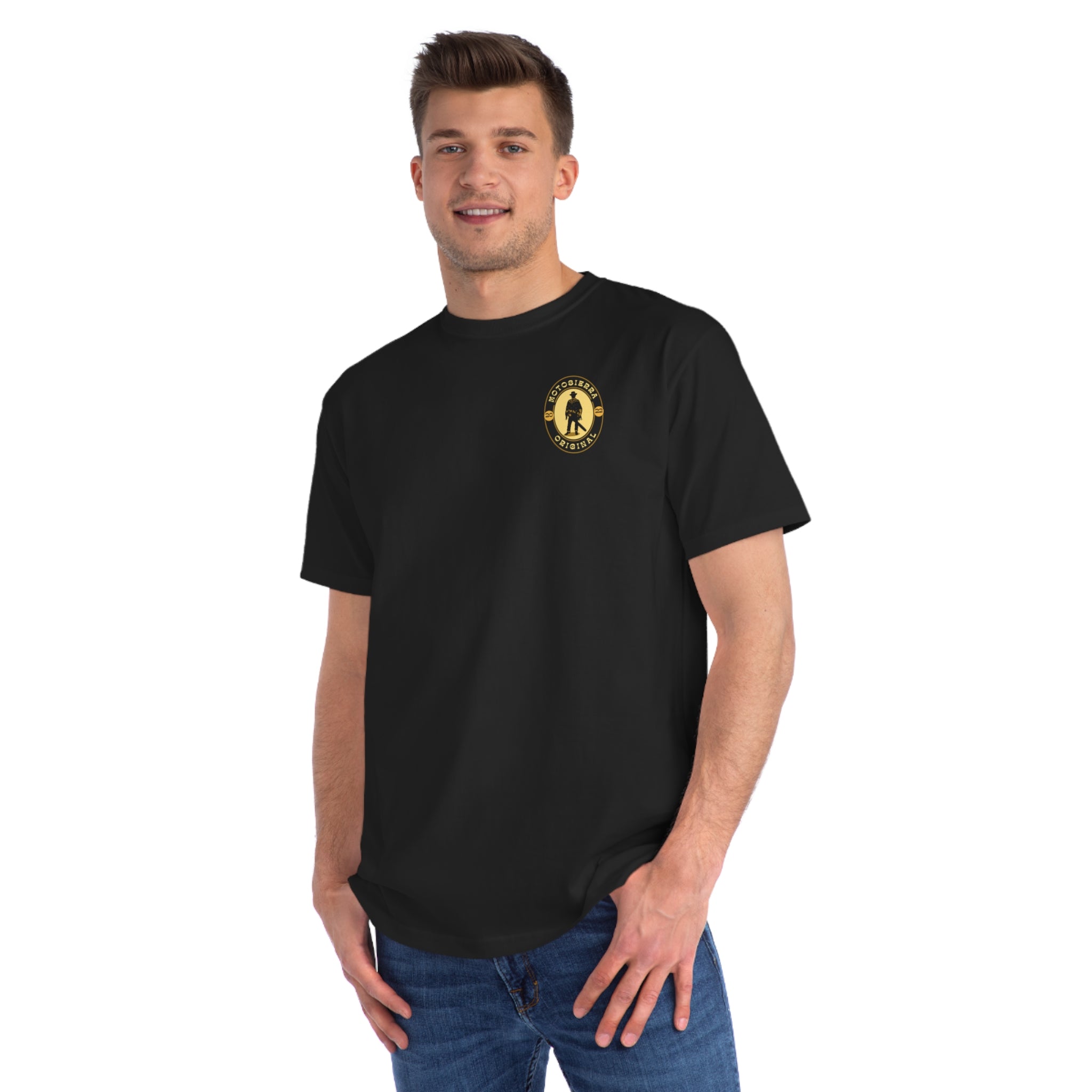 Gunslinger Organic Unisex Classic T-Shirt - Vintage Motosierra Graphic Tee, Eco-Friendly Apparel, Casual Wear, Gift for Him/Her
